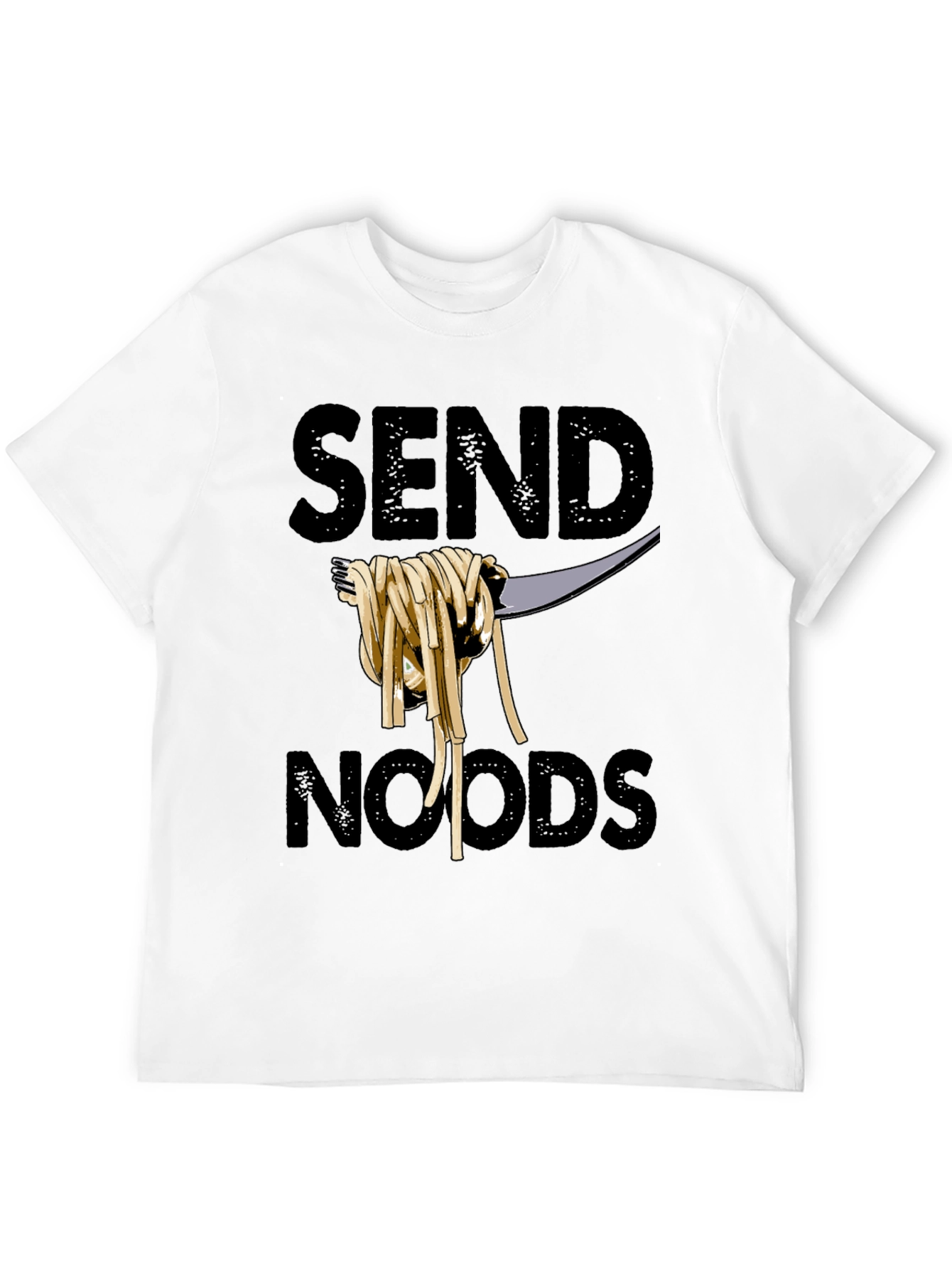 Black Send Noods Graphic Tee - Funny Pasta T-Shirt view 12