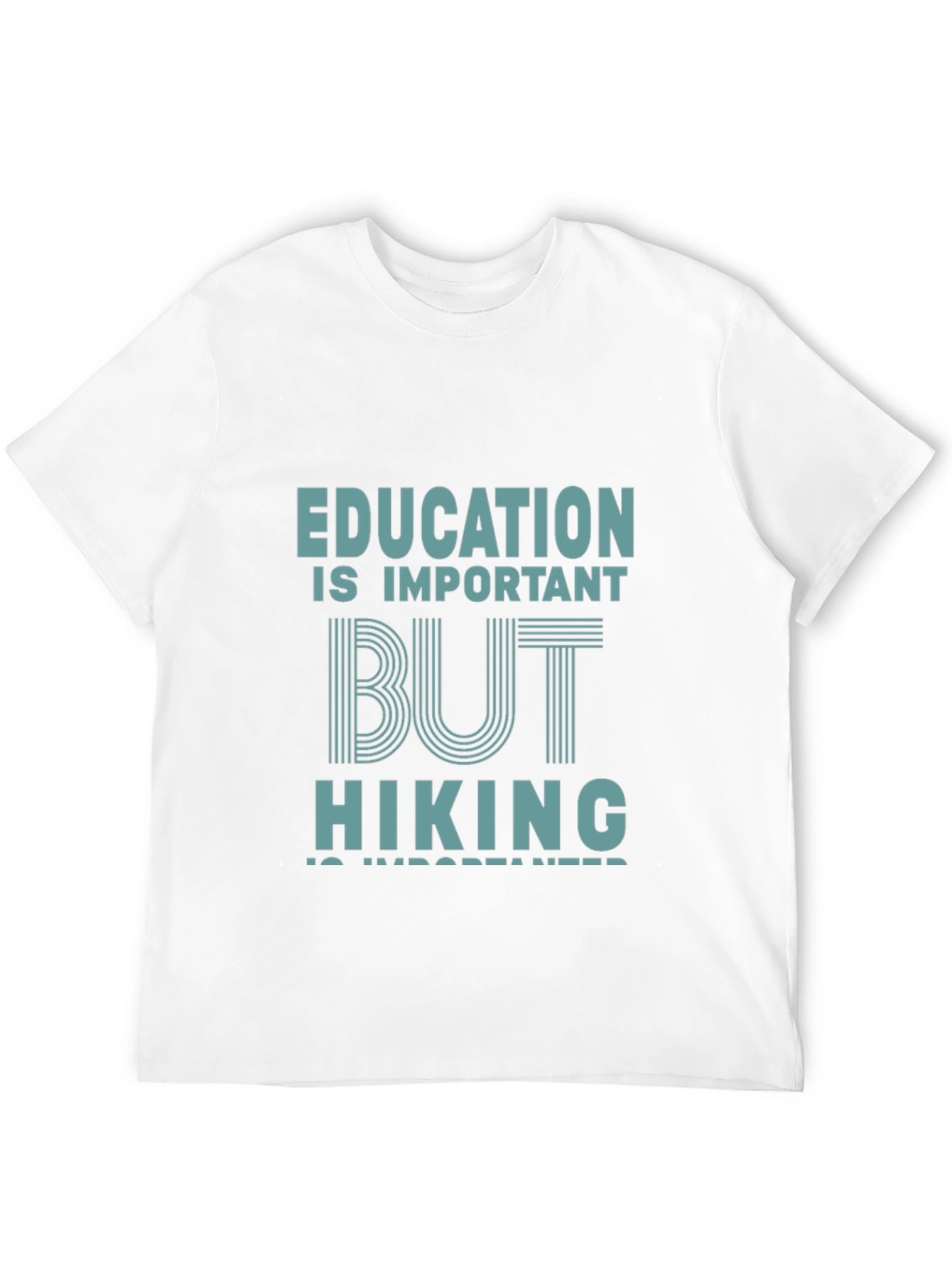 Black Education vs Hiking Tee - Mens Graphic Novelty T-Shirt view 12