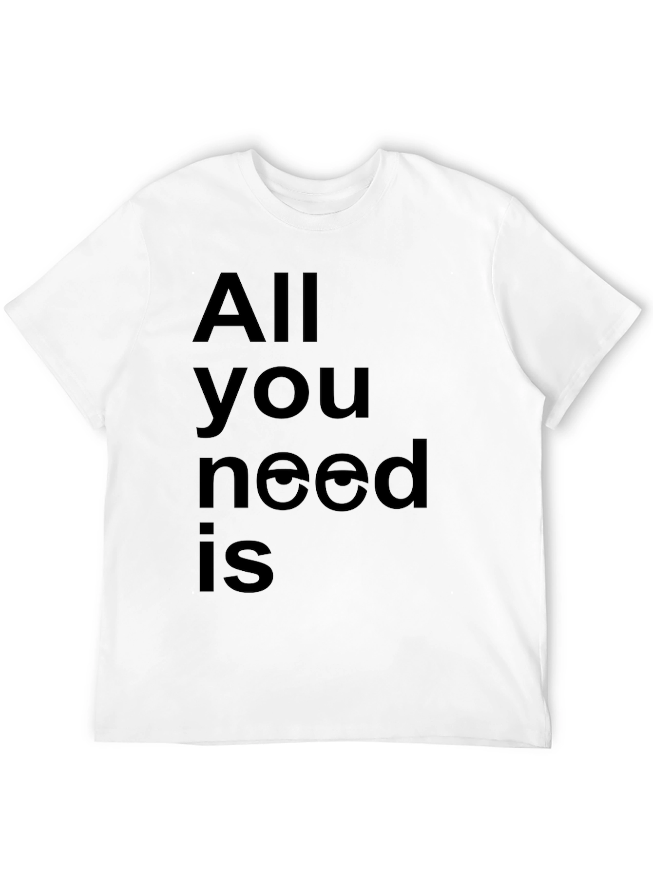 Black All You Need is Eyes - Black T-Shirt view 12