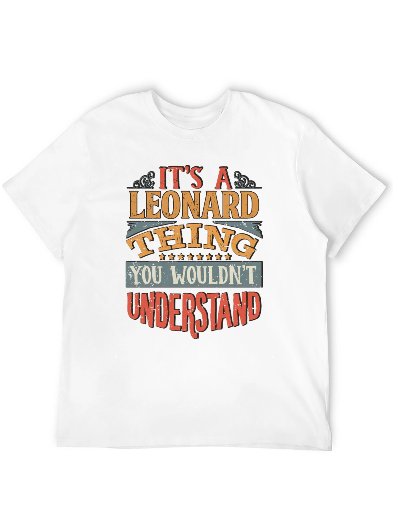 Black It's A Leonard Thing Graphic Tee view 12