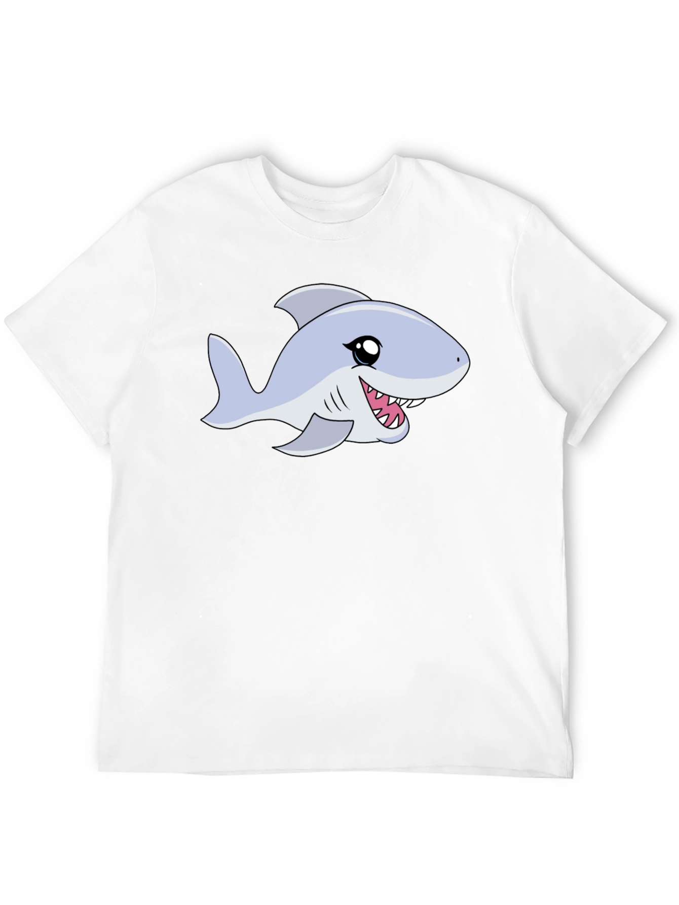 Black Cartoon Shark Graphic Tee - Black Casual Shirt view 12