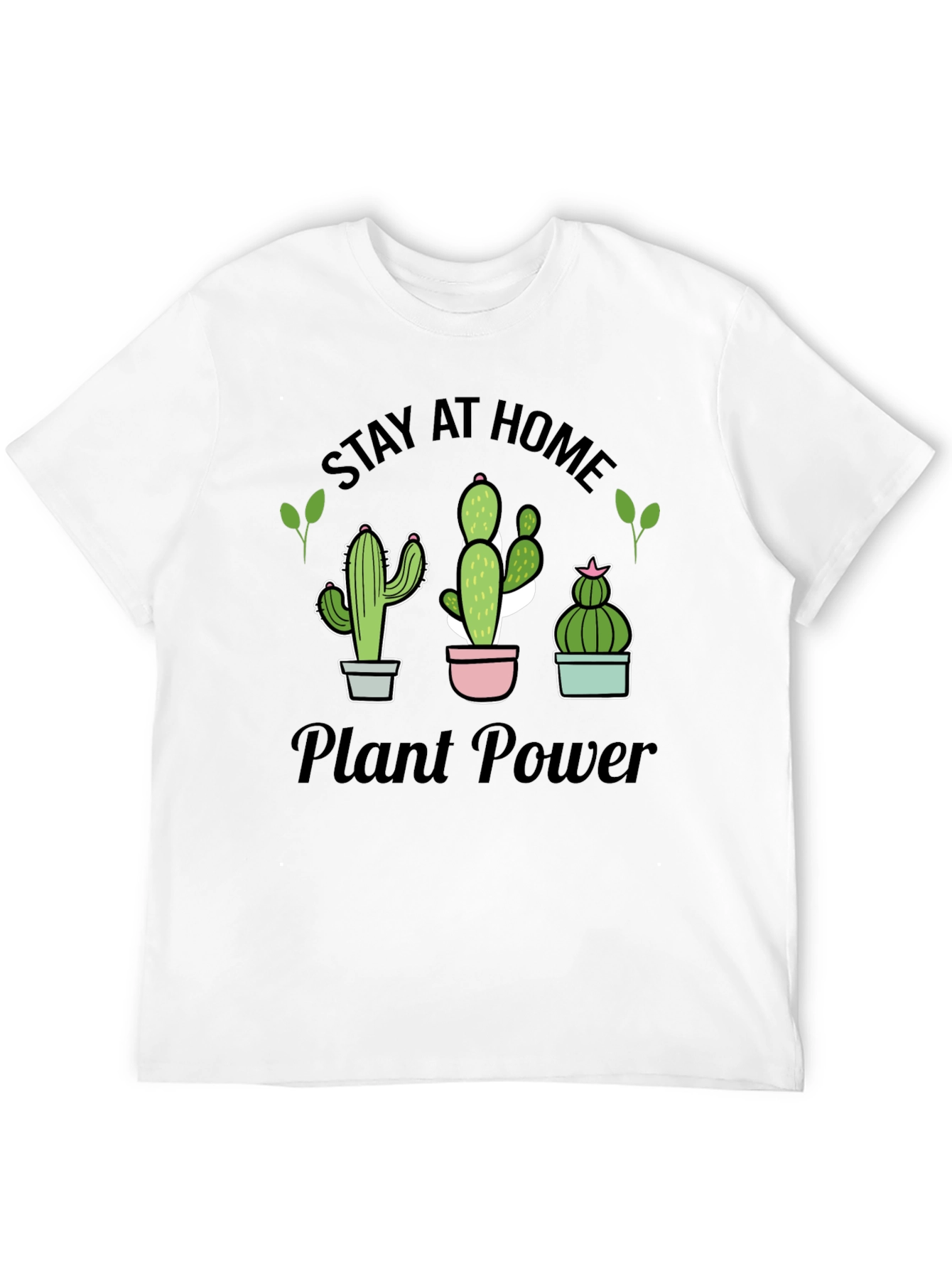 Stay At Home Plant Power T-Shirt Cactus Lover Tee - 12