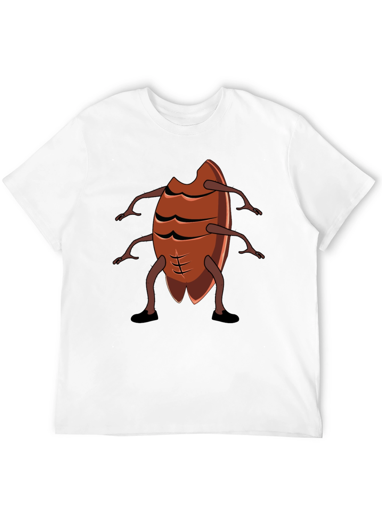 Black Cockroach Bodybuilder Graphic Tee - Funny Insect Gym Shirt view 12