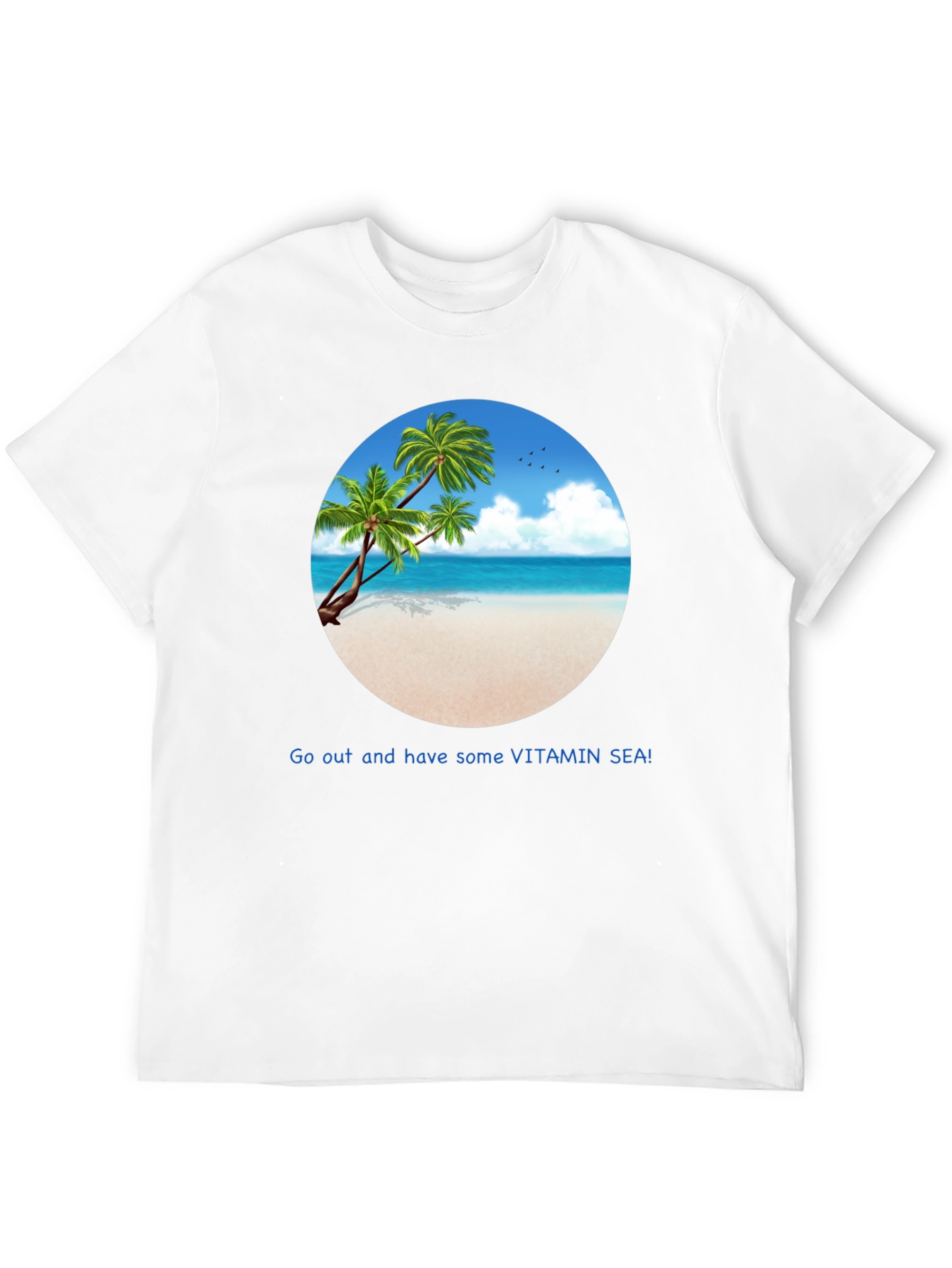 Black Vitamin Sea Beach T-Shirt - Vacation Ready! view 12