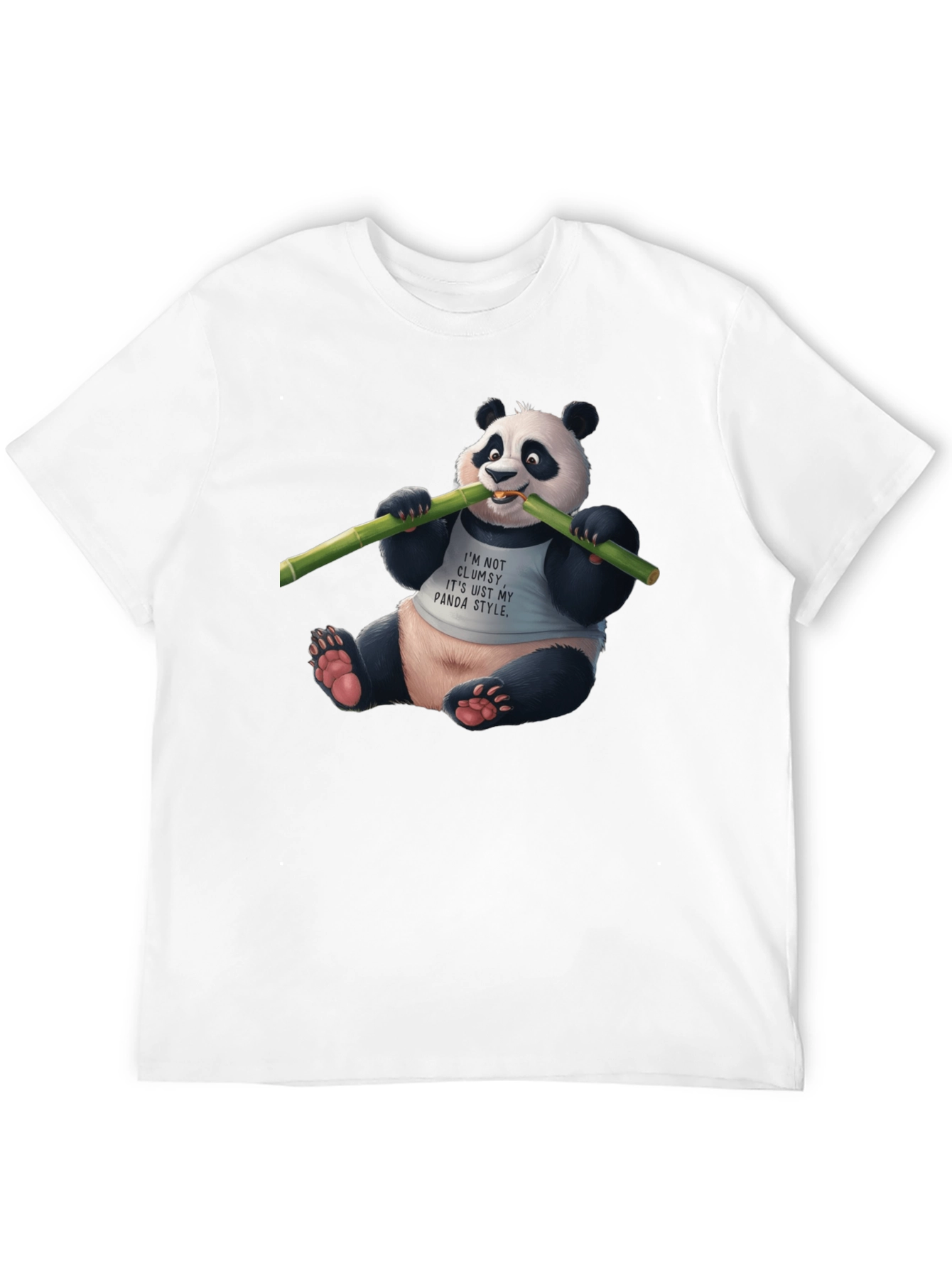 Black Panda Style Black T-Shirt view 12