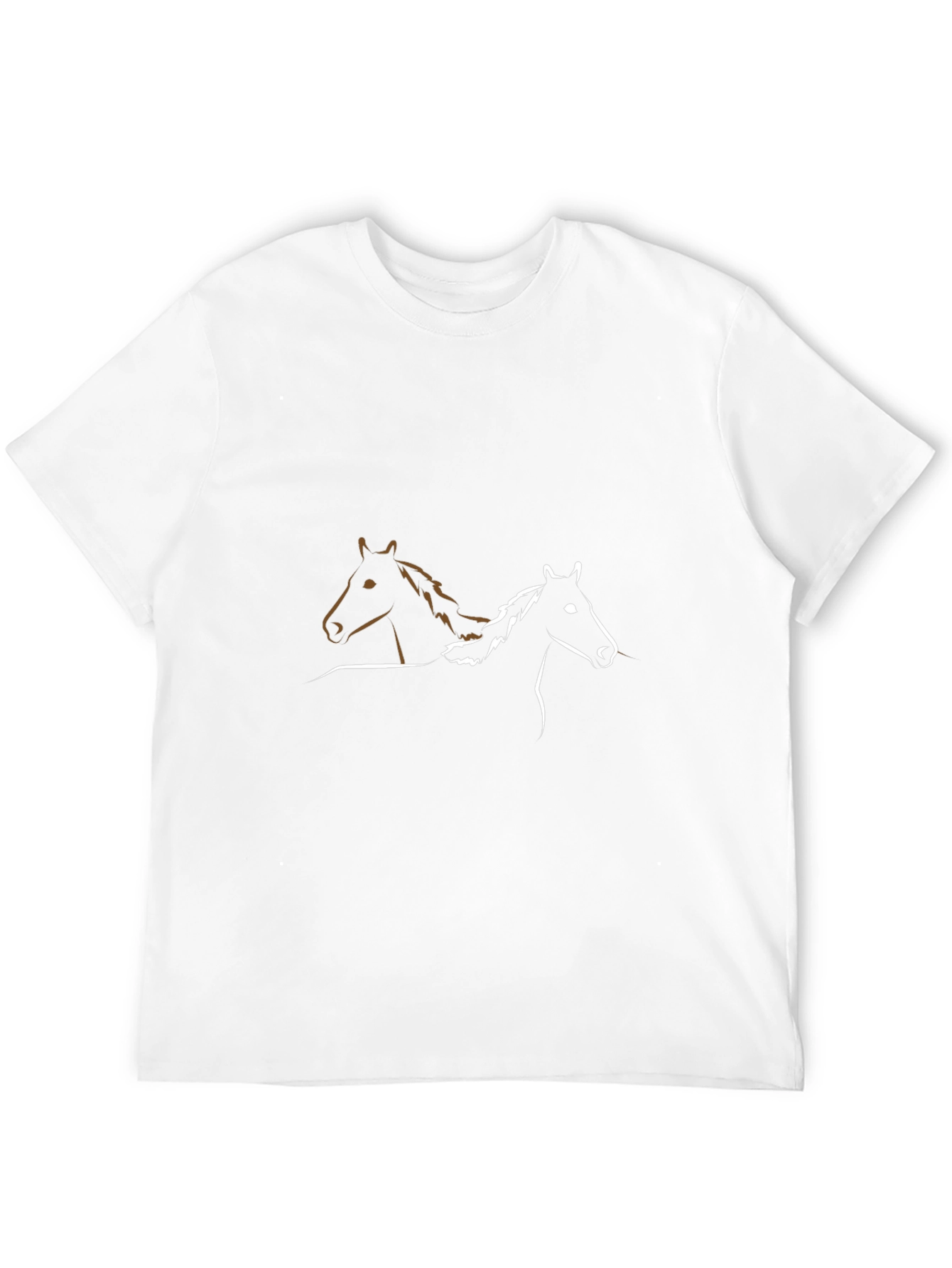 Black Two Horses Graphic T-Shirt - Black view 12