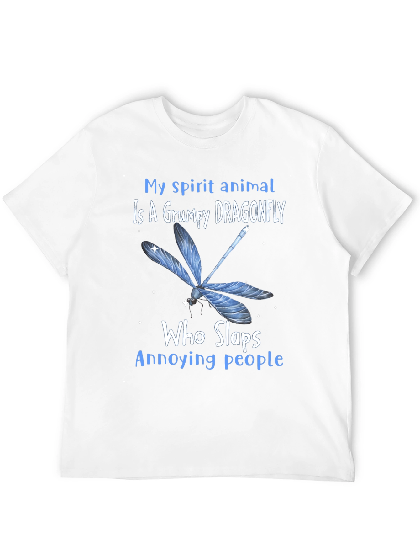 Black Grumpy Dragonfly T-Shirt: Slaps Annoying People Funny Tee view 12