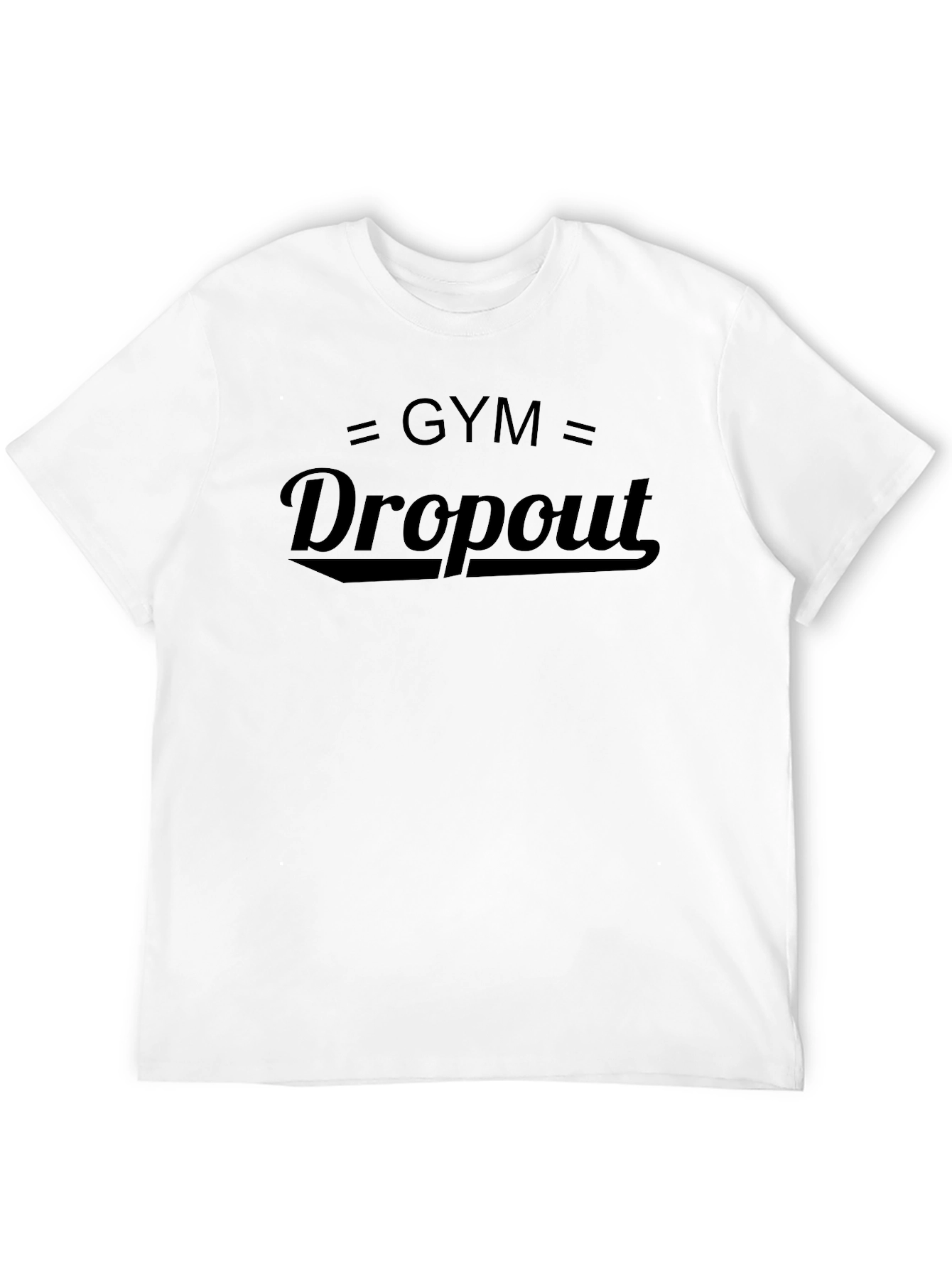 Black Gym Dropout Graphic T-Shirt - Black Cotton Tee view 12