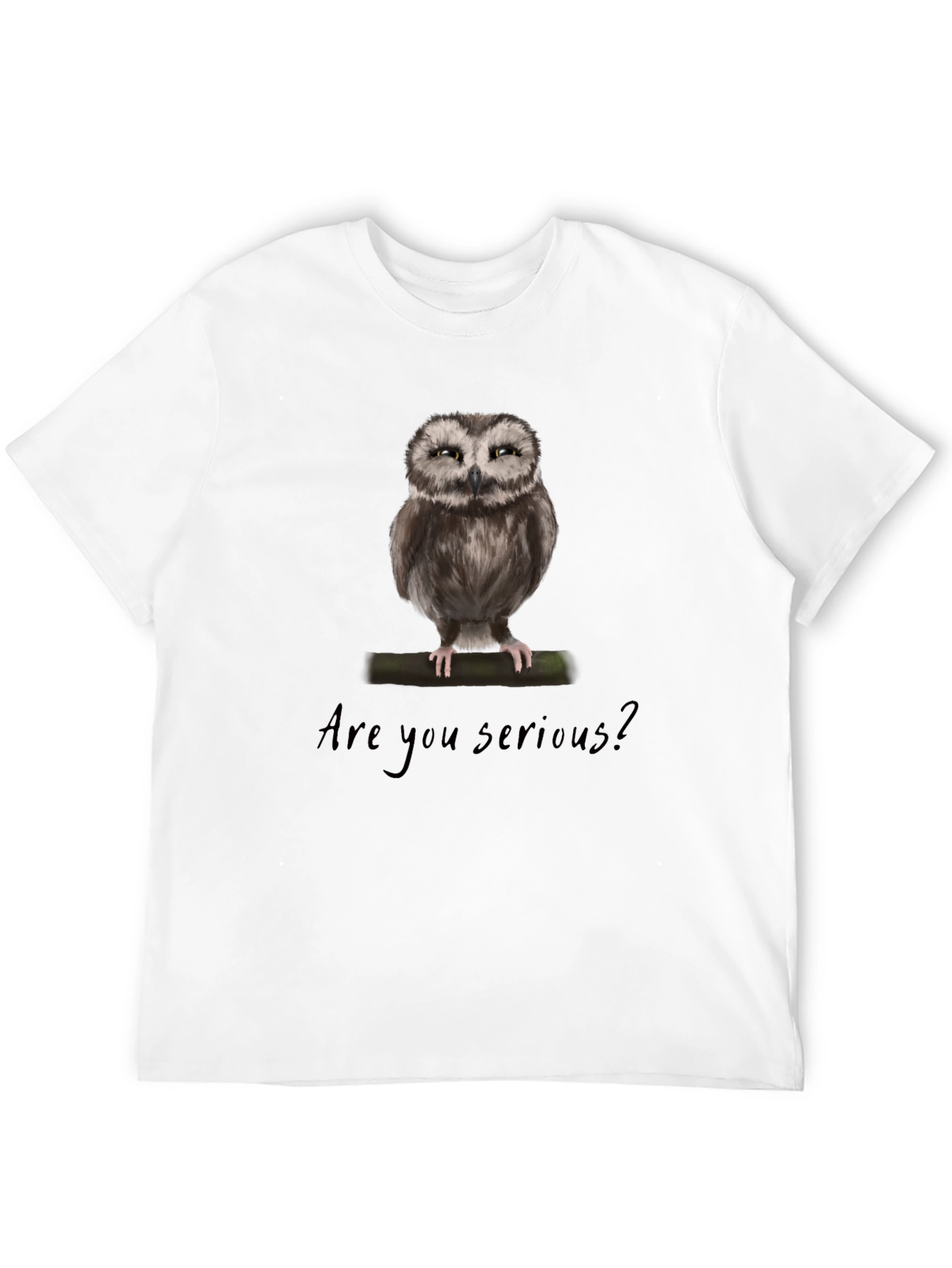 Black Funny Owl T-Shirt - Are You Serious? view 12