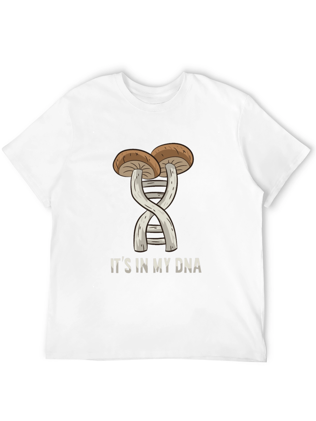 Black Mushroom DNA T-Shirt - "It's in my DNA" Black Tee view 12