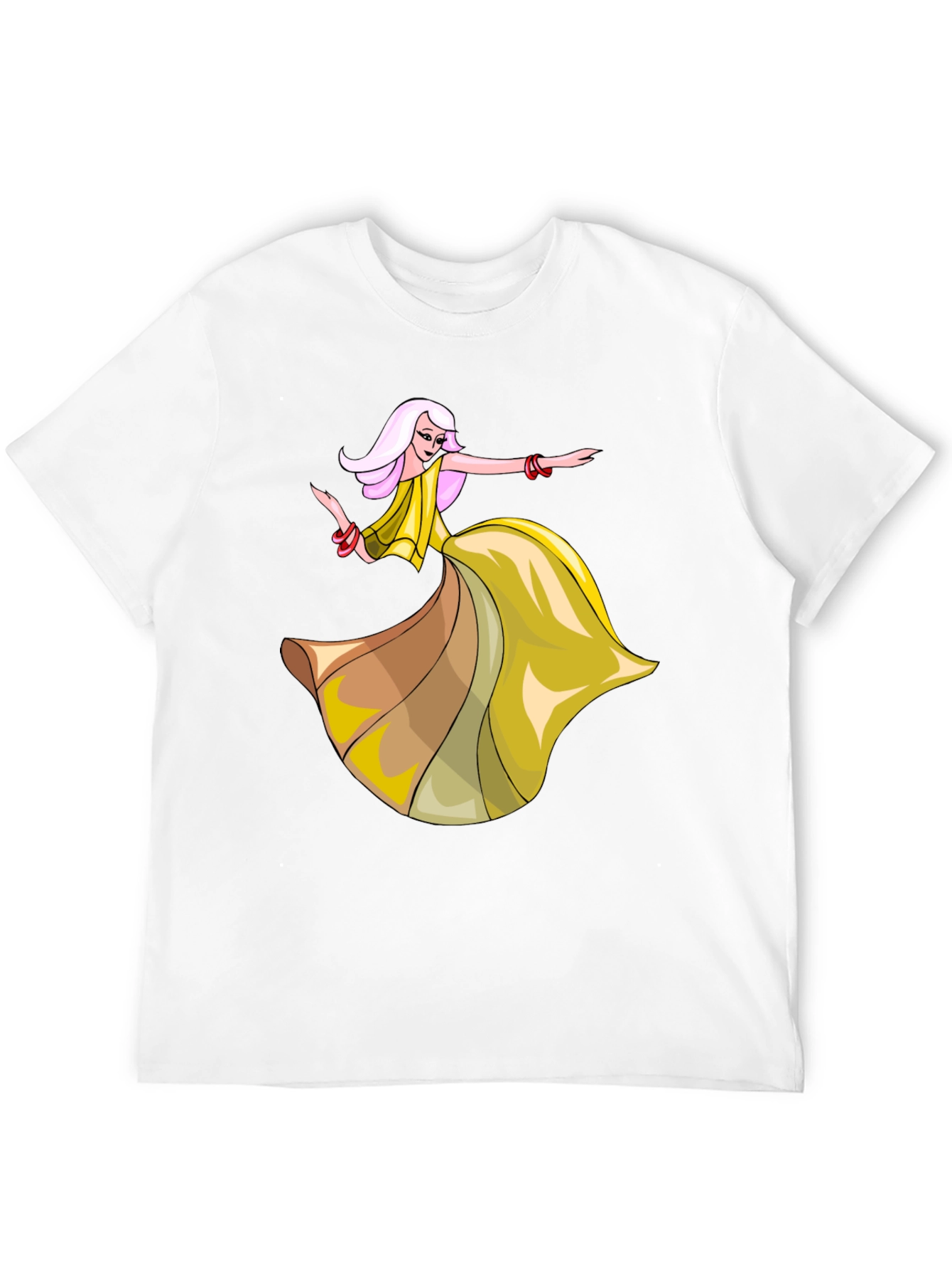 Black Stylish Black T-Shirt with Dancing Woman Graphic view 12