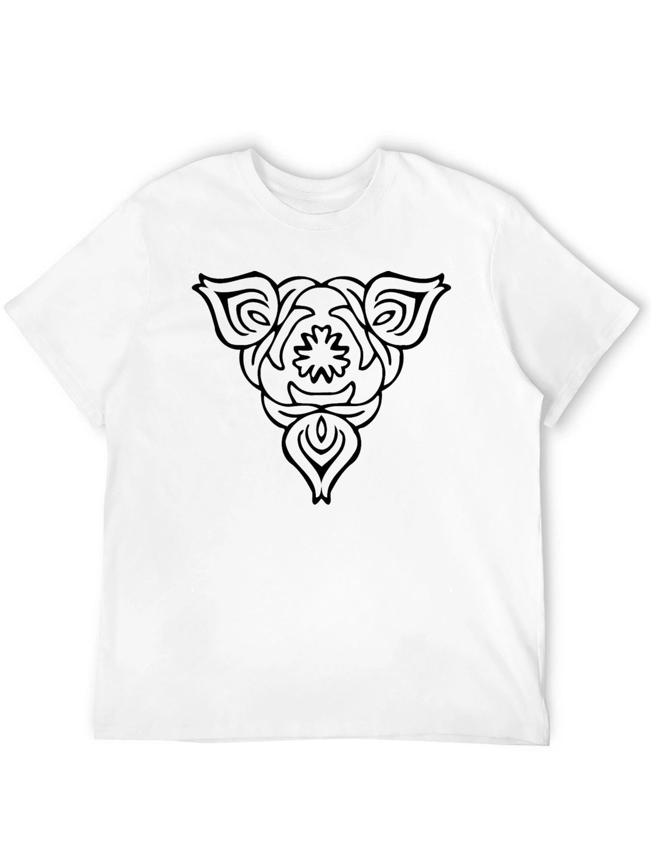 Black Tribal Art Black T-Shirt view 12