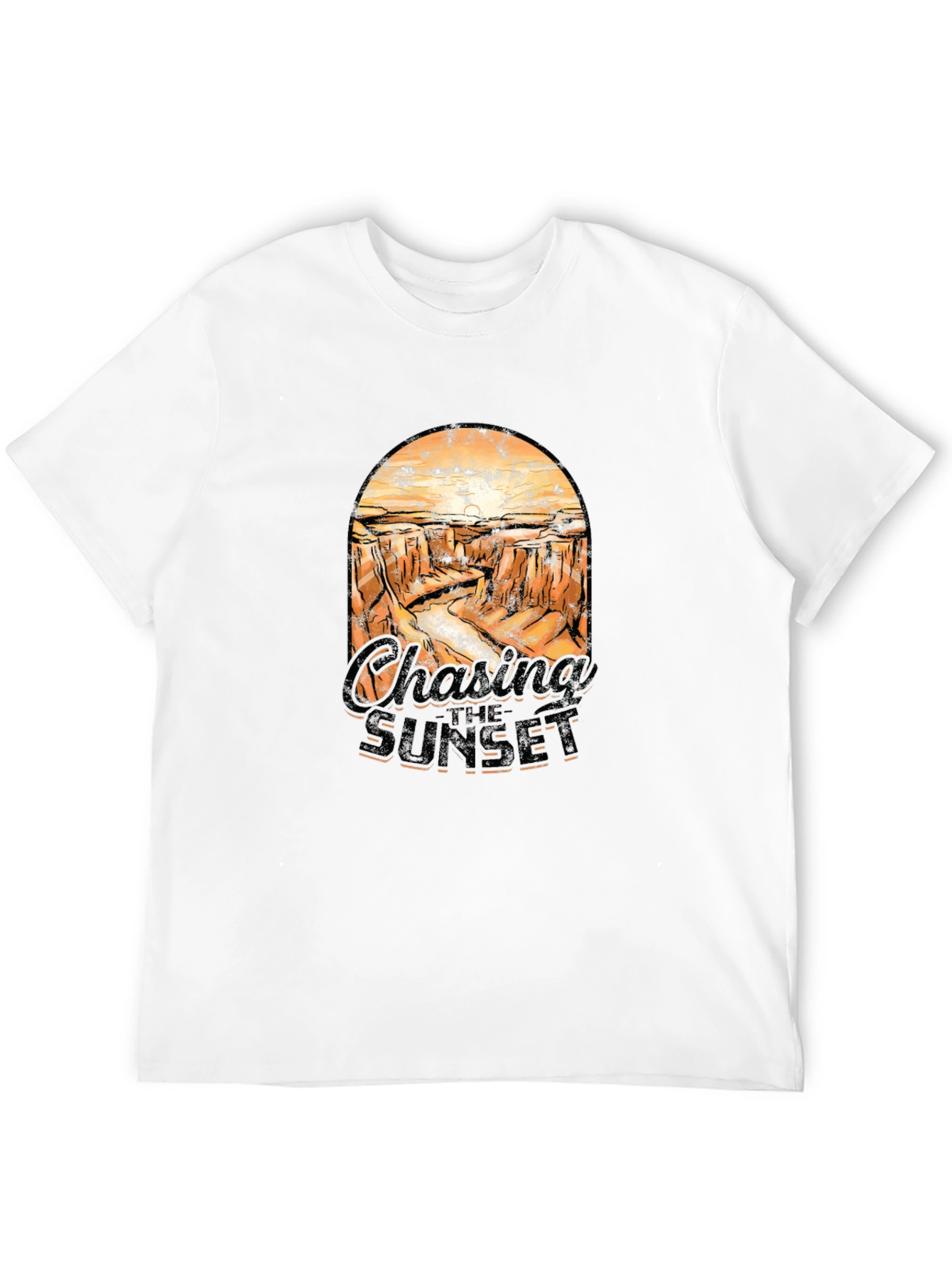 Black Chasing The Sunset Graphic T-Shirt view 12