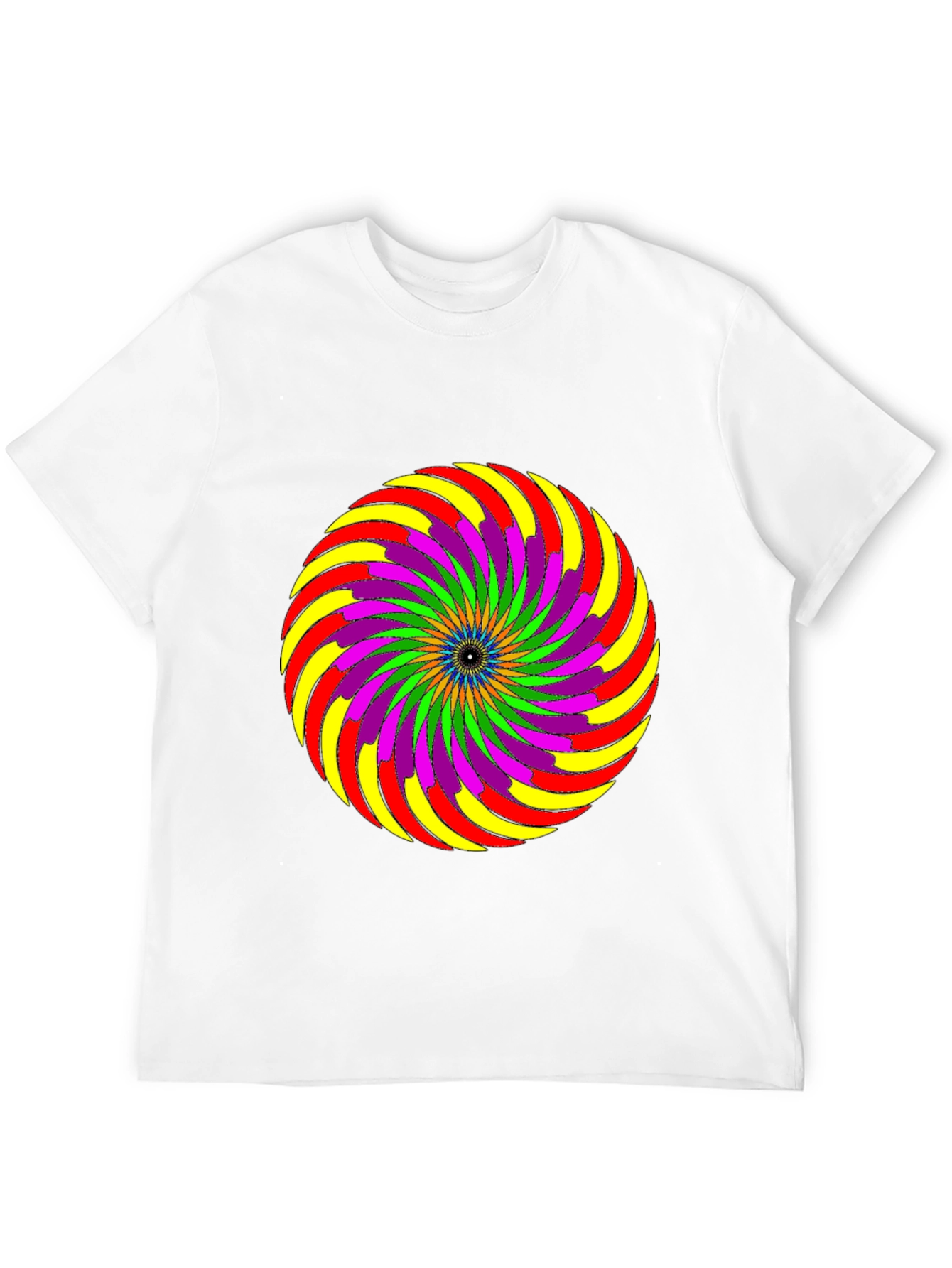 Black Psychedelic Swirl Graphic Tee - Black view 12