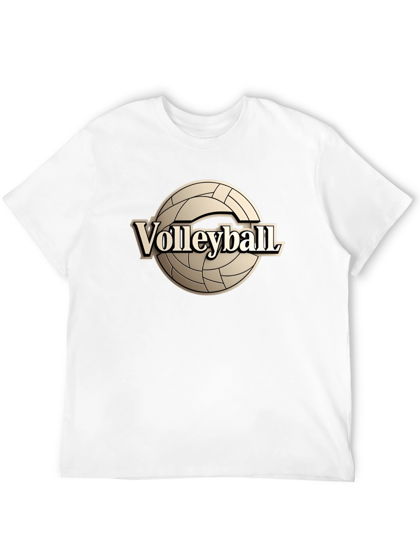 Black Volleyball Graphic Tee - Black Cotton T-Shirt view 12