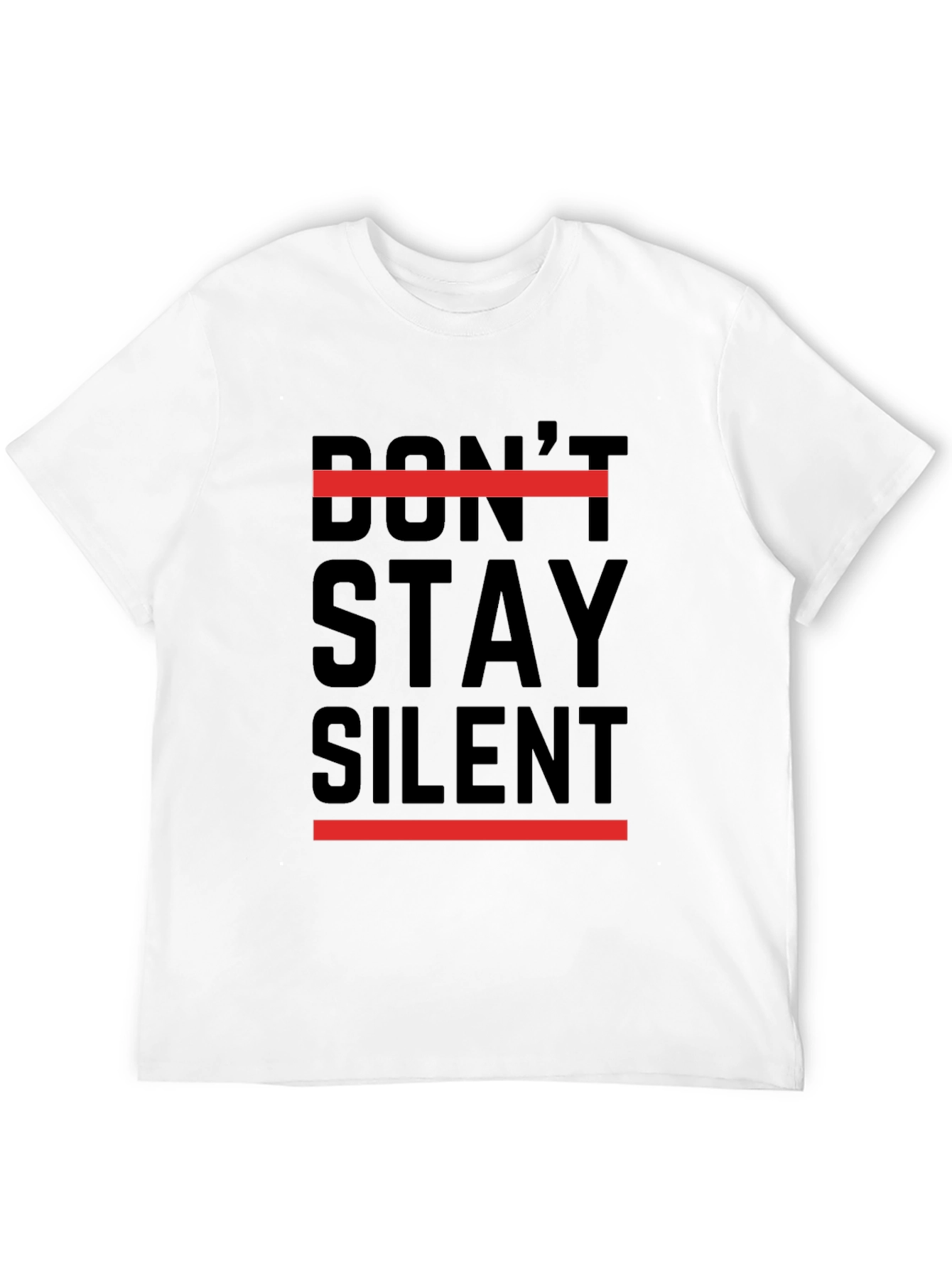 Black Don't Stay Silent Graphic Tee - Black view 12