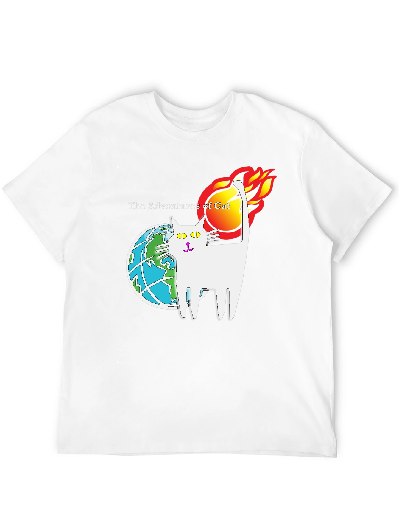 Black Adventures of Cat Graphic Tee view 12