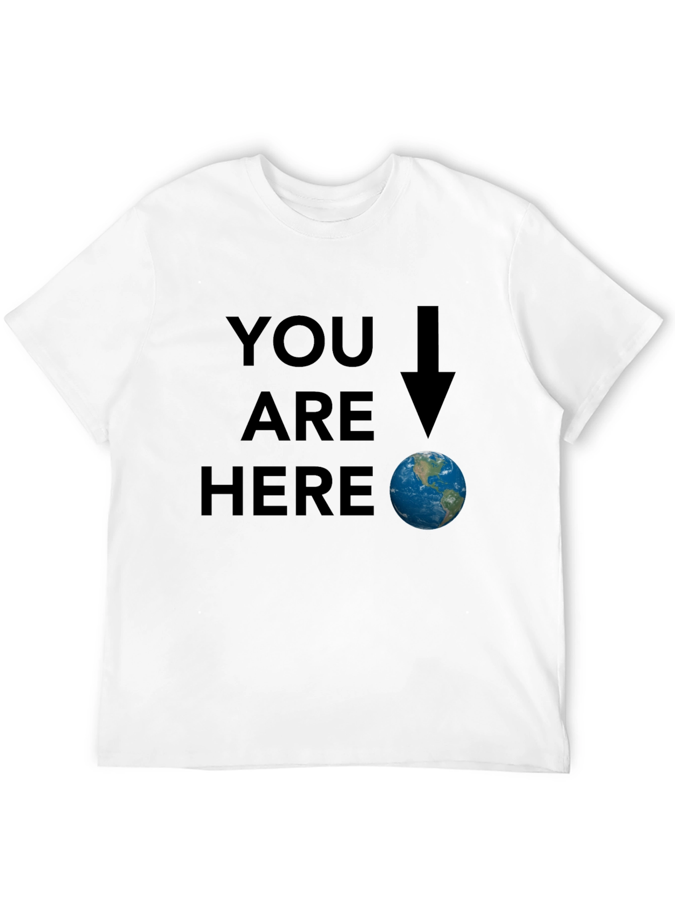 Black You Are Here Earth Graphic Tee - Black view 12