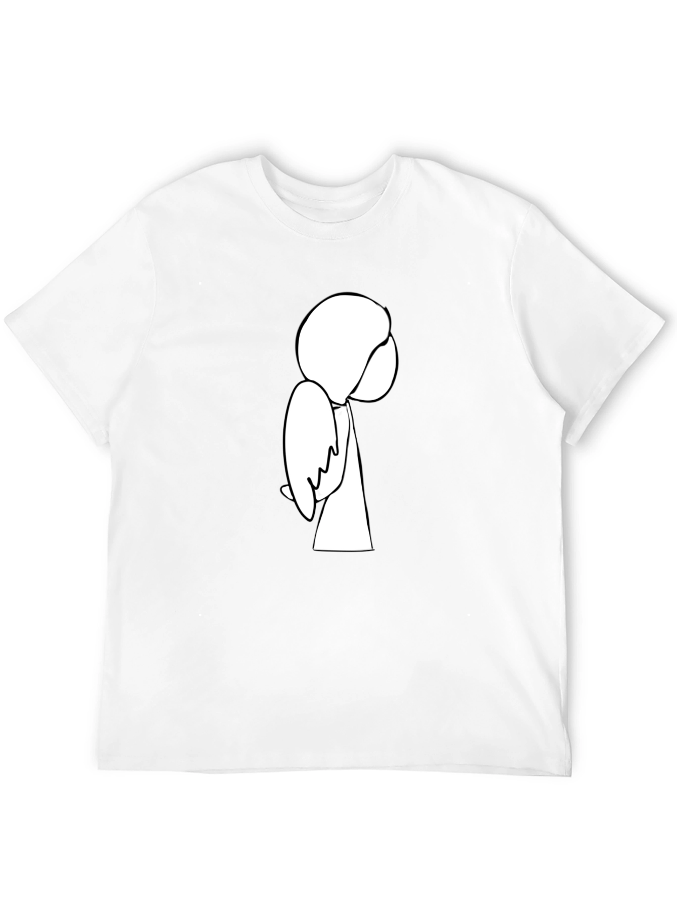 Black Minimalist Line Art Graphic T-Shirt view 12