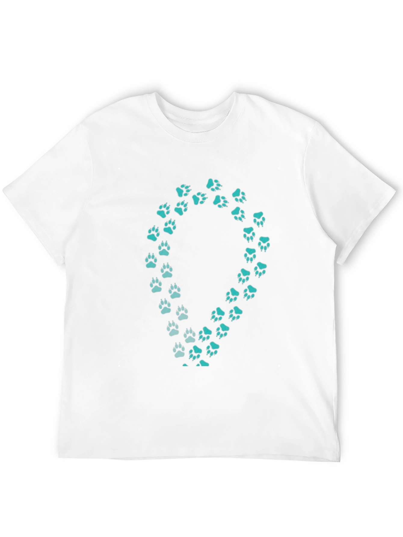 Black Paw Print Tee - Black Casual Shirt view 12