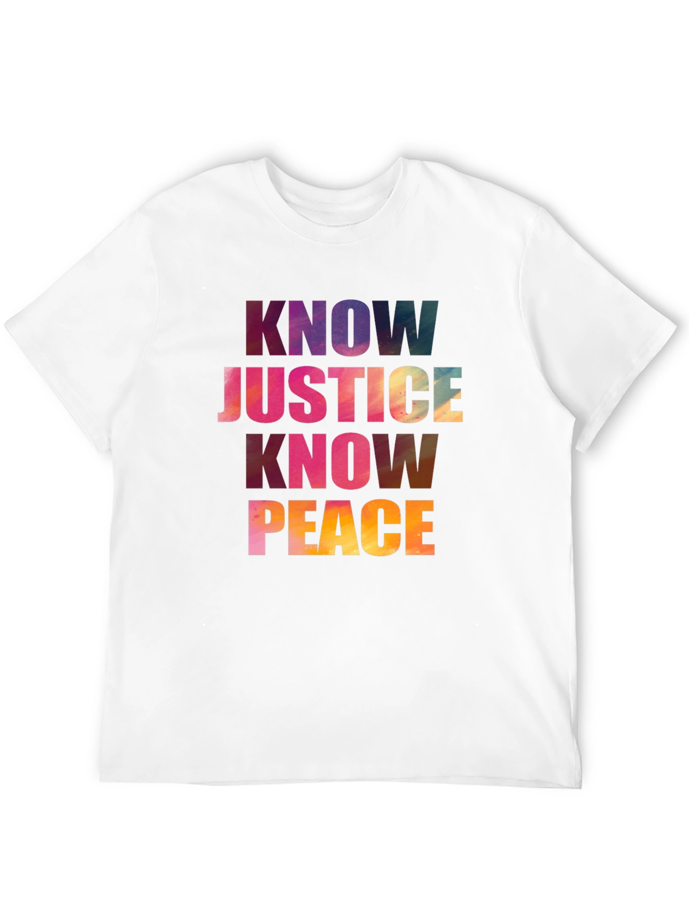 Black Know Justice Know Peace Graphic T-Shirt view 12