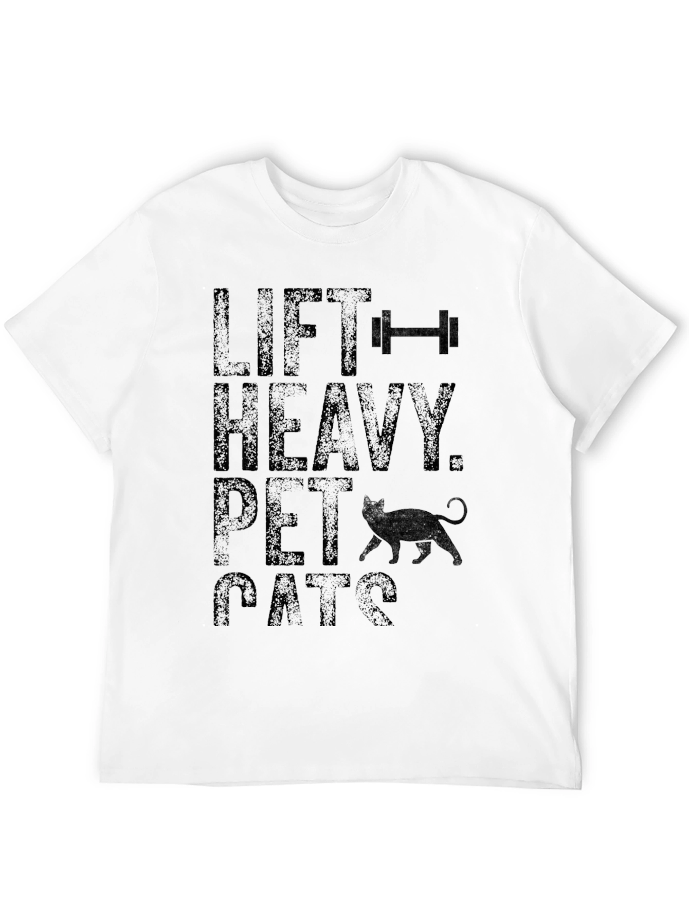 Black Lift Heavy Pet Cats Black T-Shirt view 12
