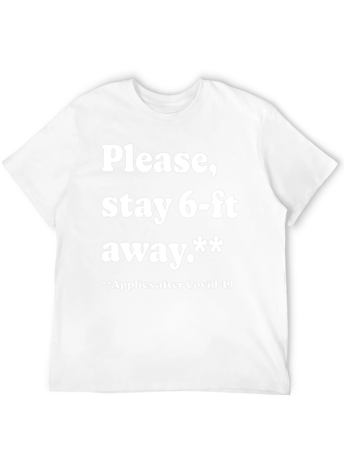 Black Funny "Stay 6-ft Away" Graphic Tee view 12