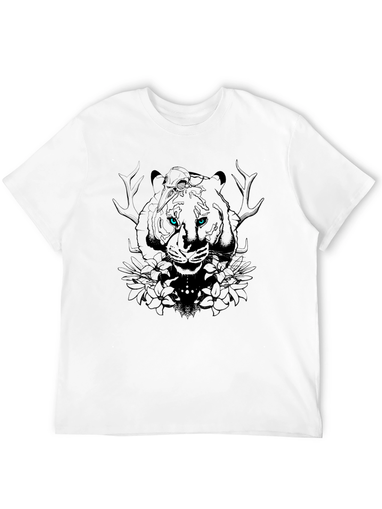 Black Mystic Tiger Graphic Tee - Black view 12