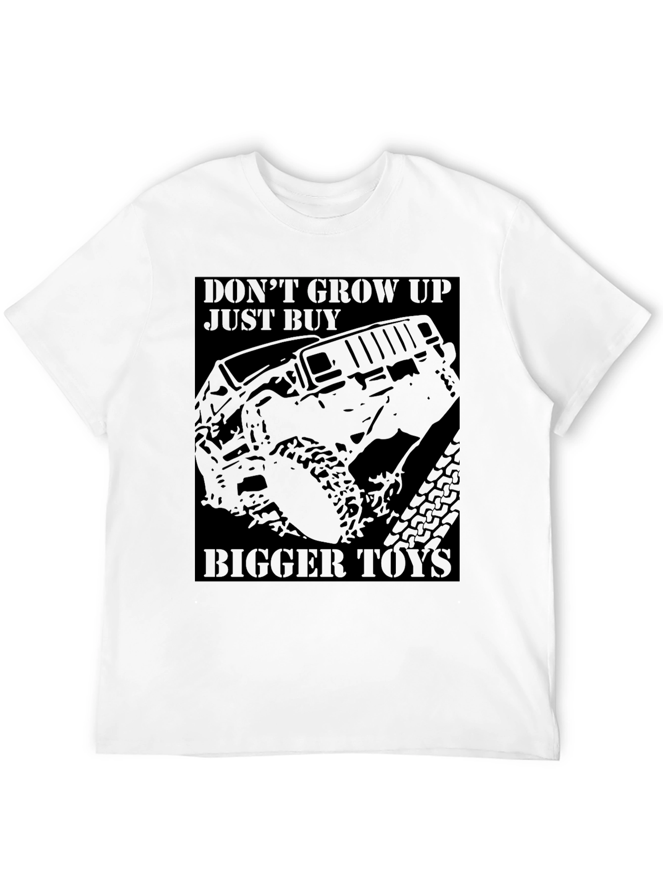 Black Don't Grow Up Bigger Toys T-Shirt Black Jeep Off-Road view 12