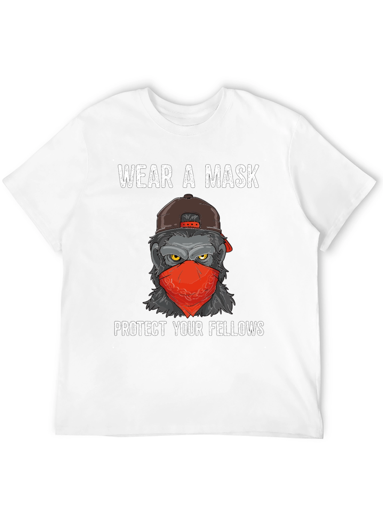 Black Wear A Mask Gorilla T-Shirt view 12