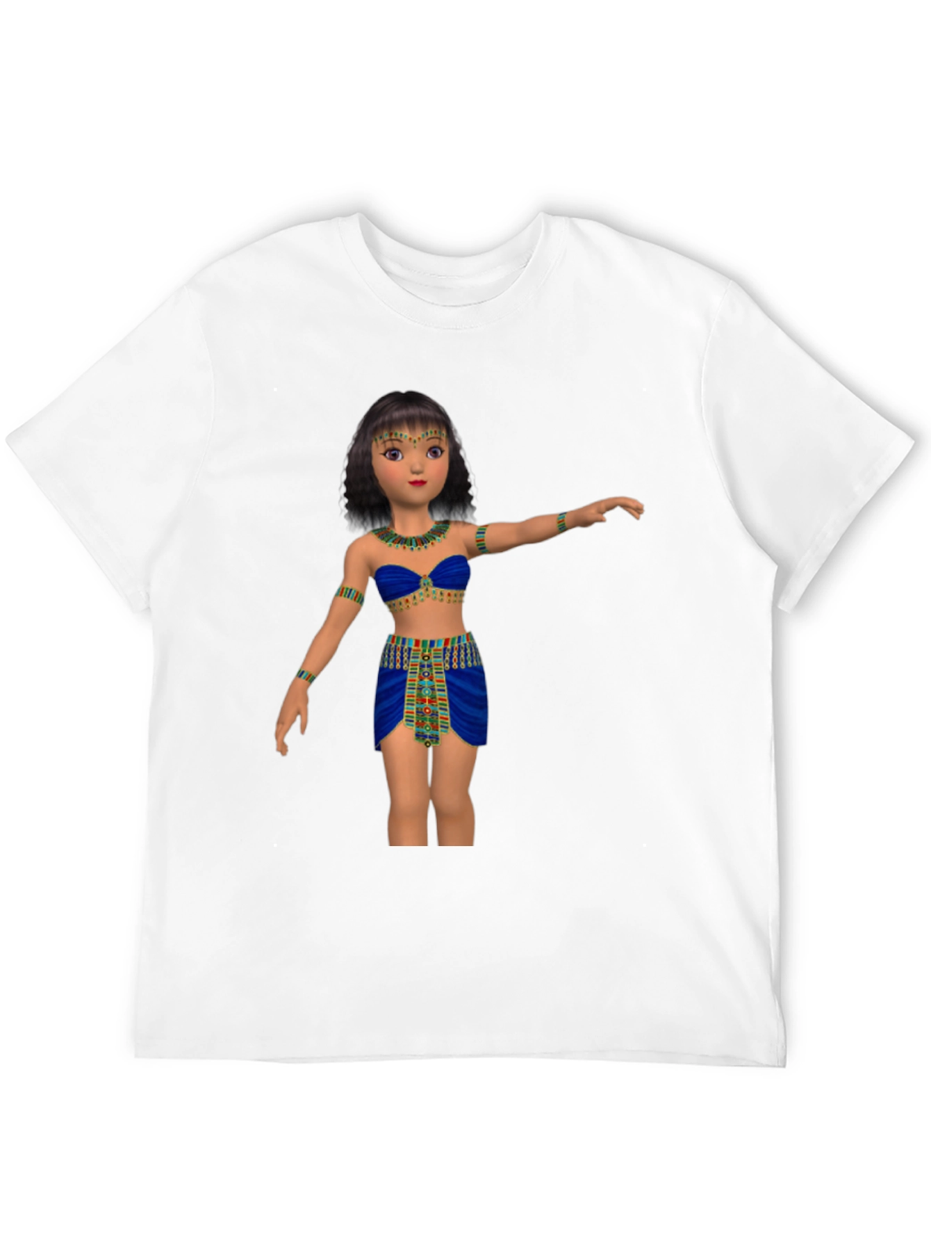 Black Egyptian Cartoon Girl Graphic Tee view 12