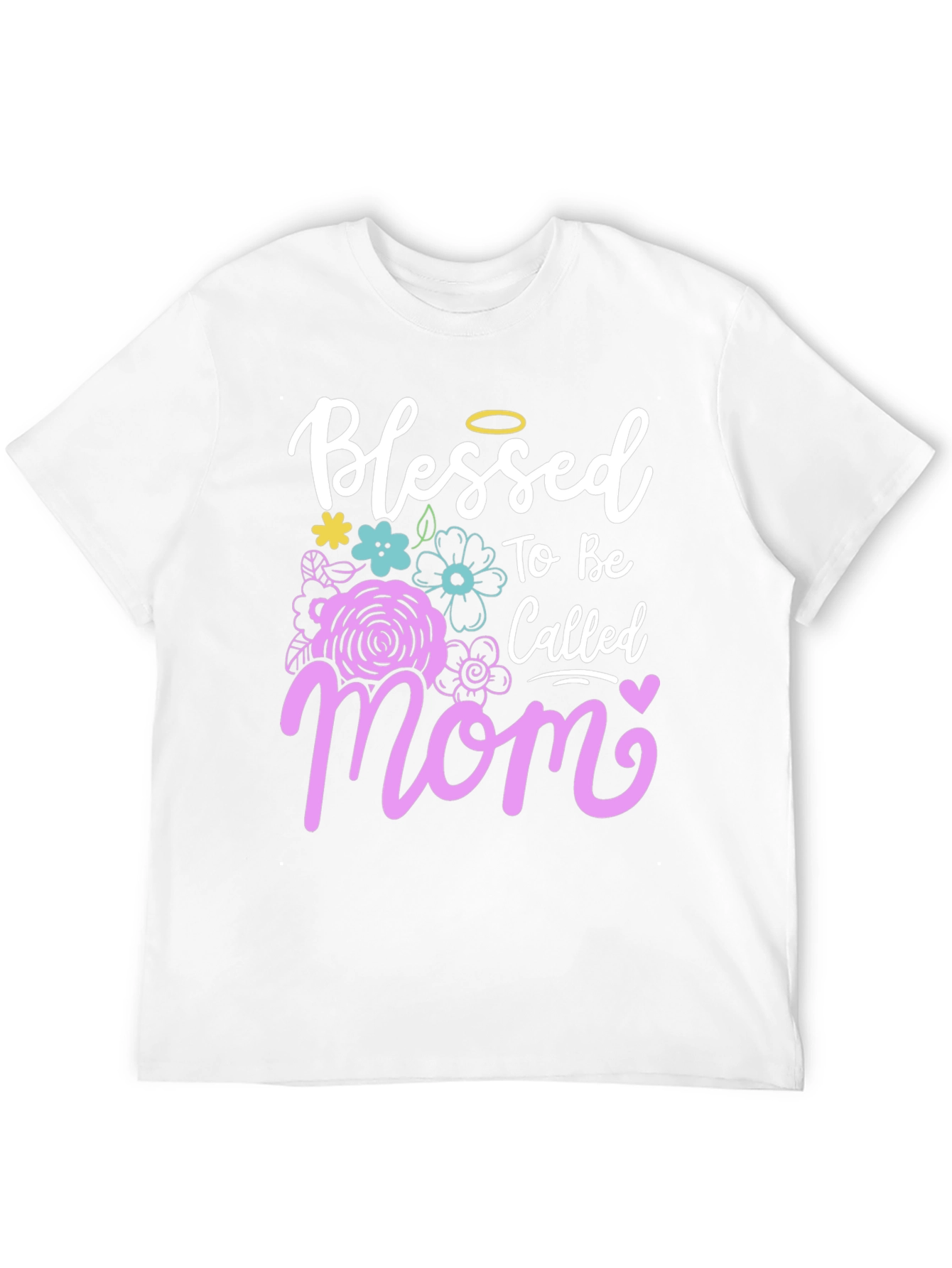 Black Blessed Mom Graphic T-Shirt view 12