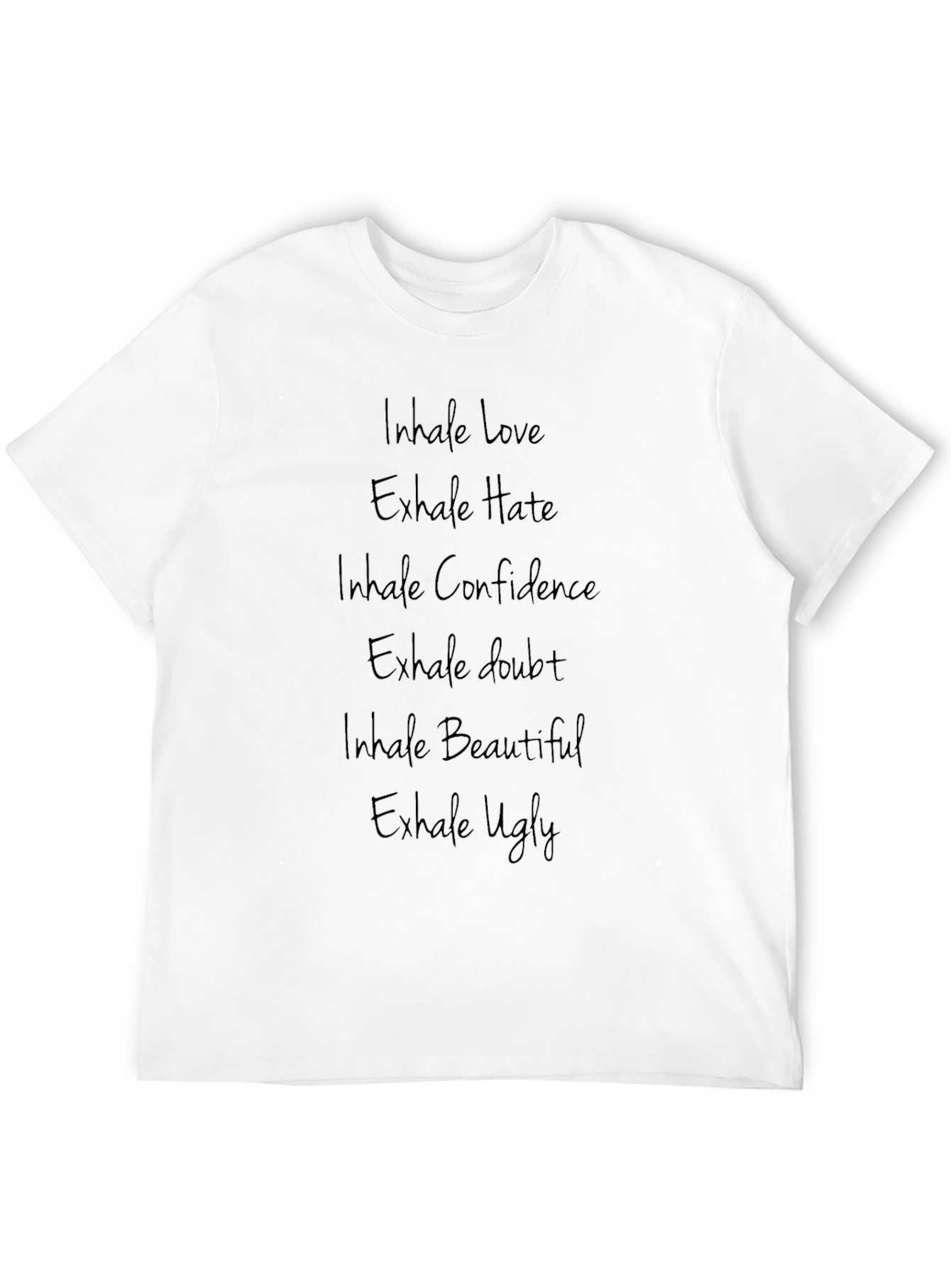 Black Inhale Love Exhale Hate Graphic Tee - Black view 12