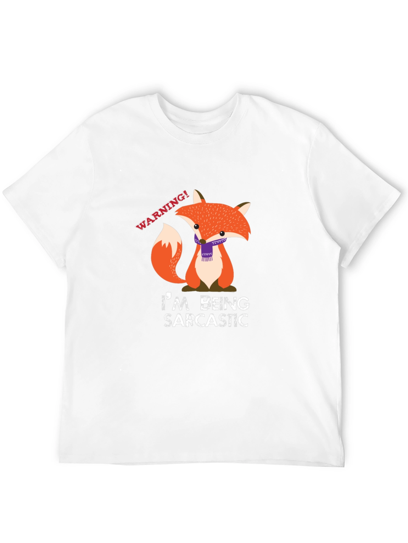 Black Sarcastic Fox Graphic Tee - Funny Animal T-Shirt view 12