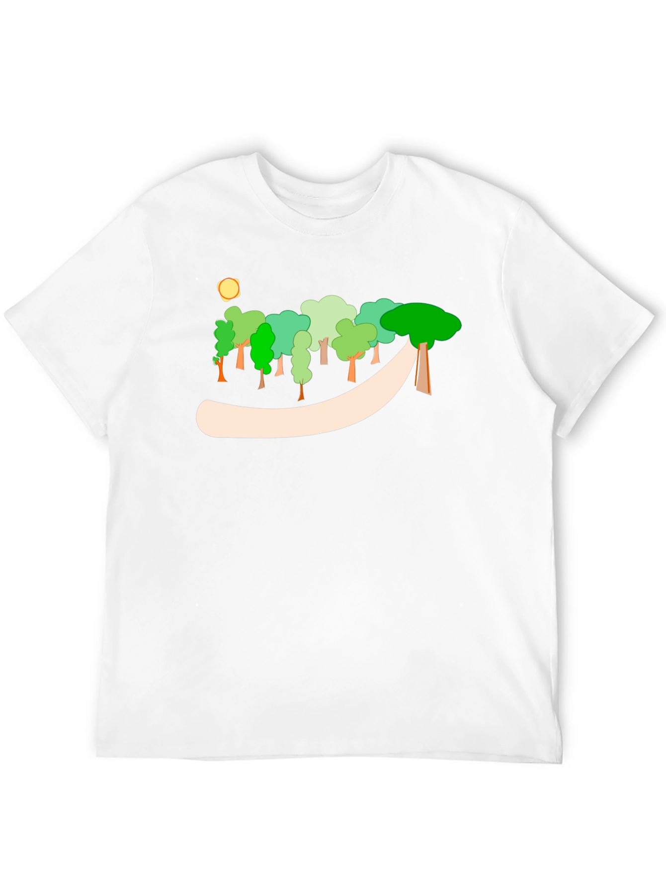 Black Cartoon Forest Graphic Tee view 12