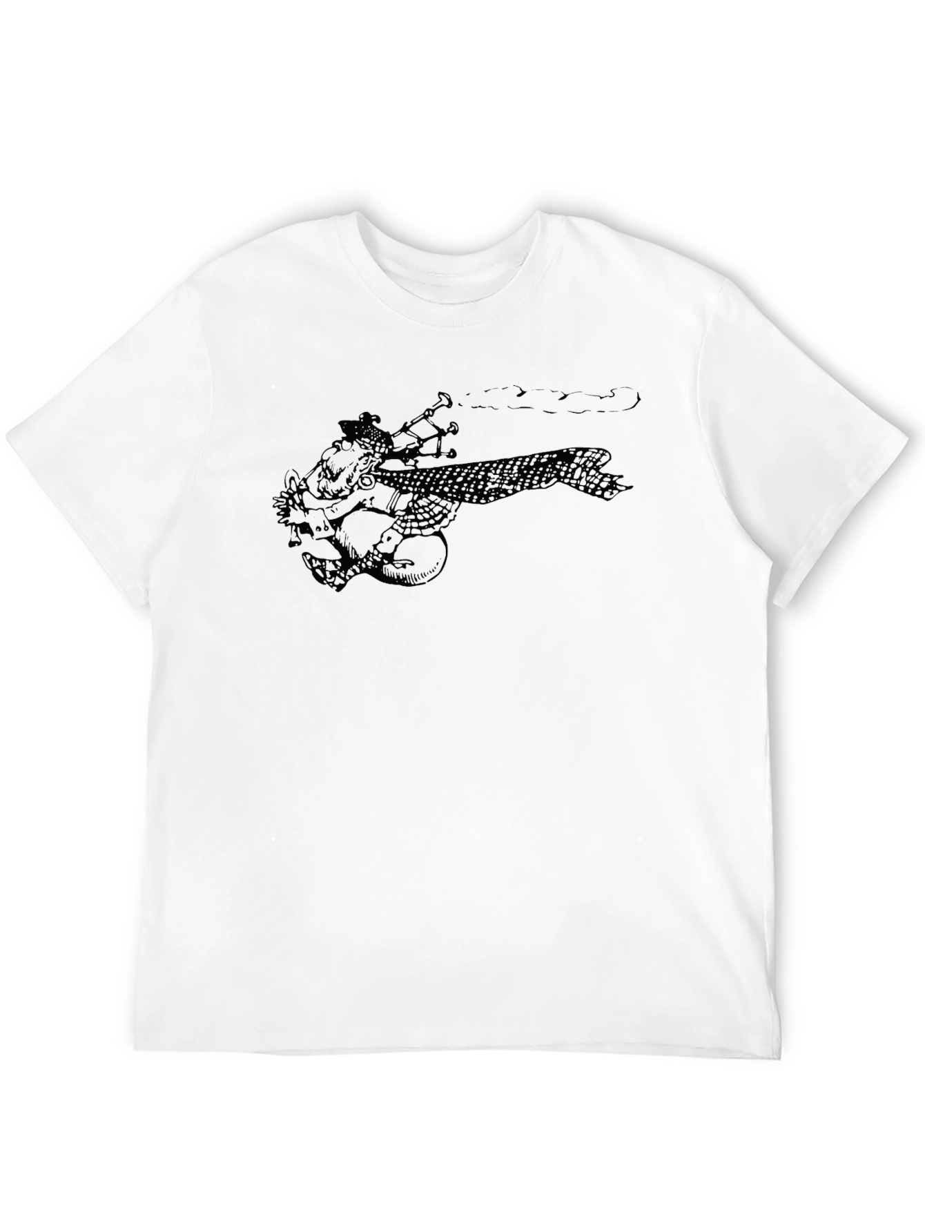 Black Bagpipe Player Graphic Tee - Unisex Black T-Shirt view 12