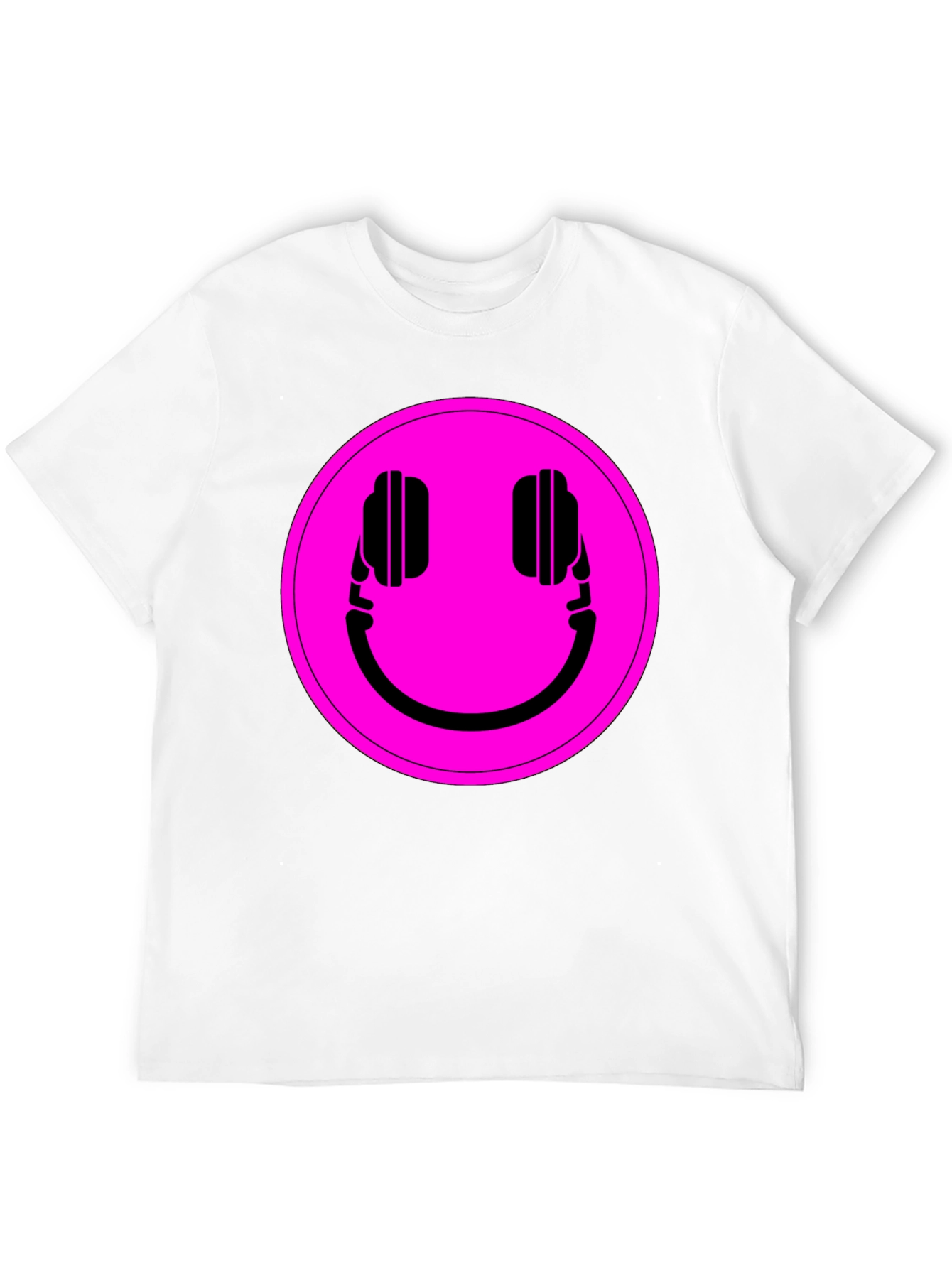 Black Headphone Smiley Graphic Tee - Black view 12