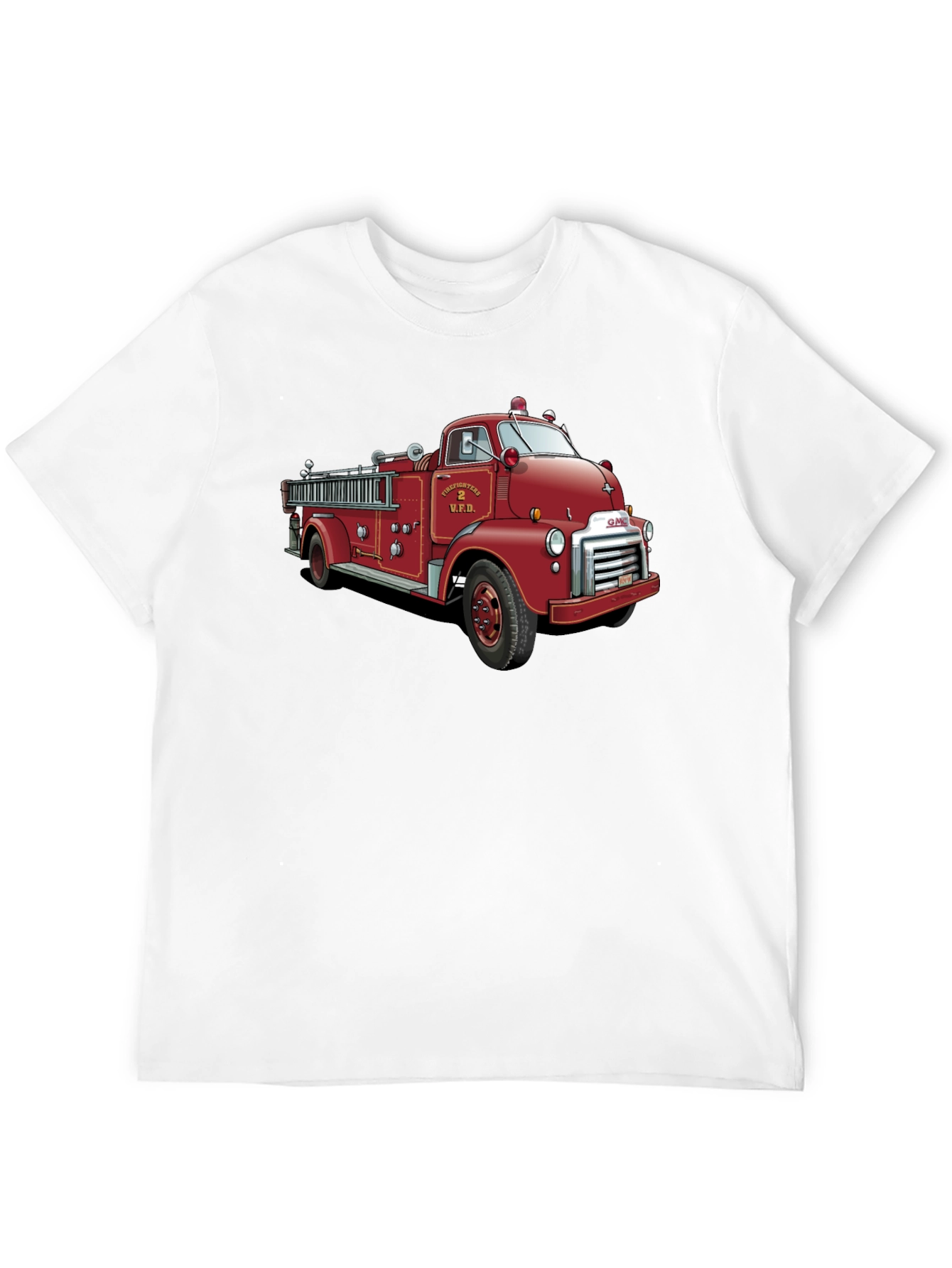 Black Vintage Firetruck Graphic T-Shirt view 12