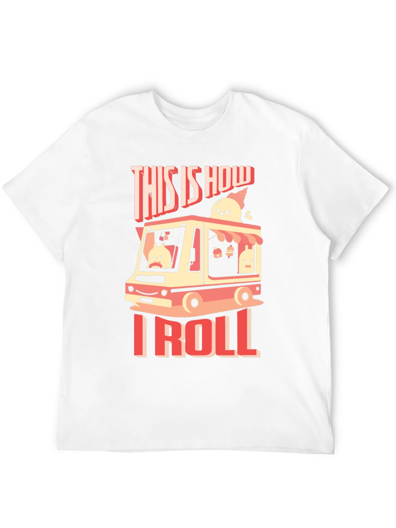 Black This is How I Roll T-Shirt - Ice Cream Truck Graphic Tee view 12
