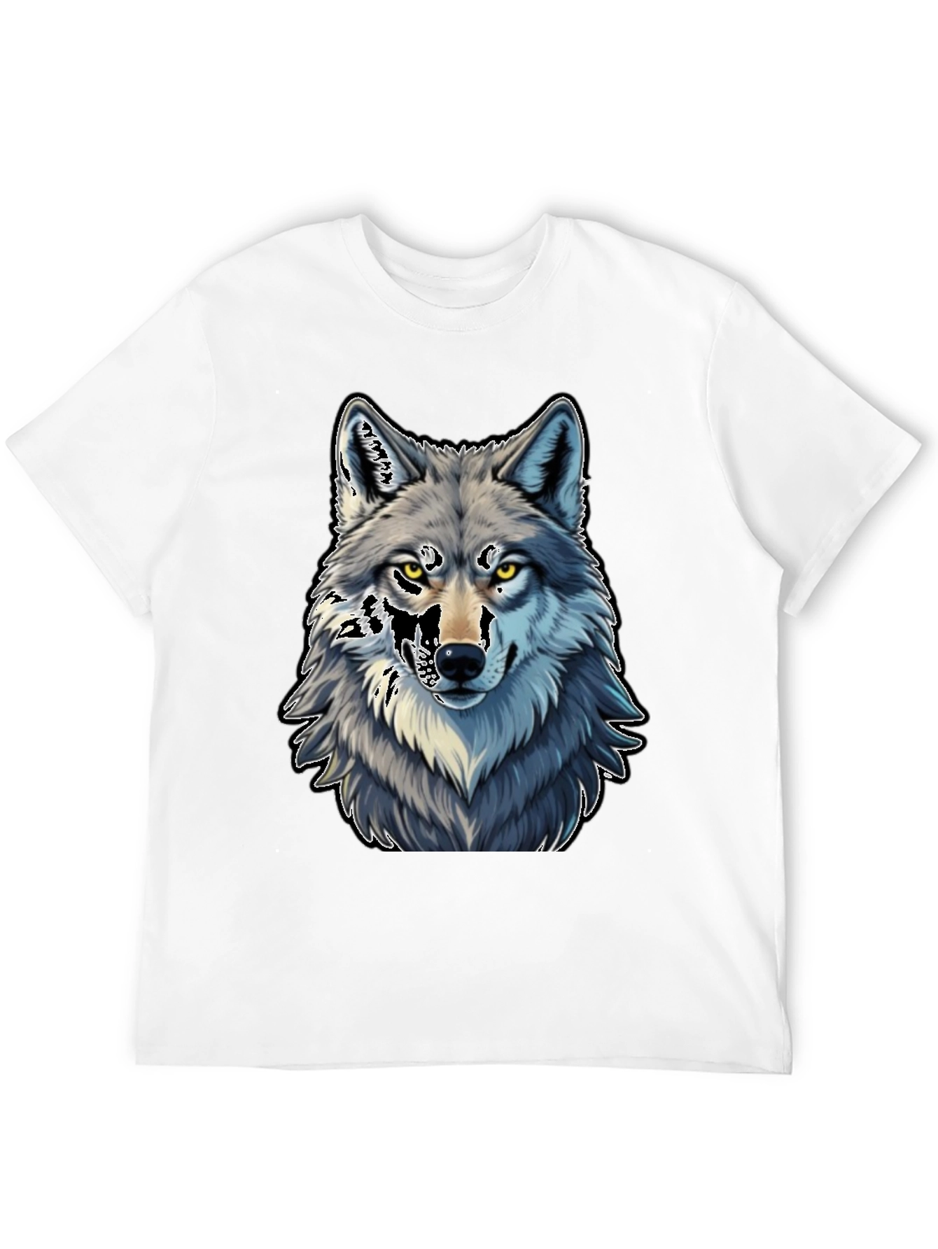 Black Wolf Graphic Tee - Black Cotton Blend view 12