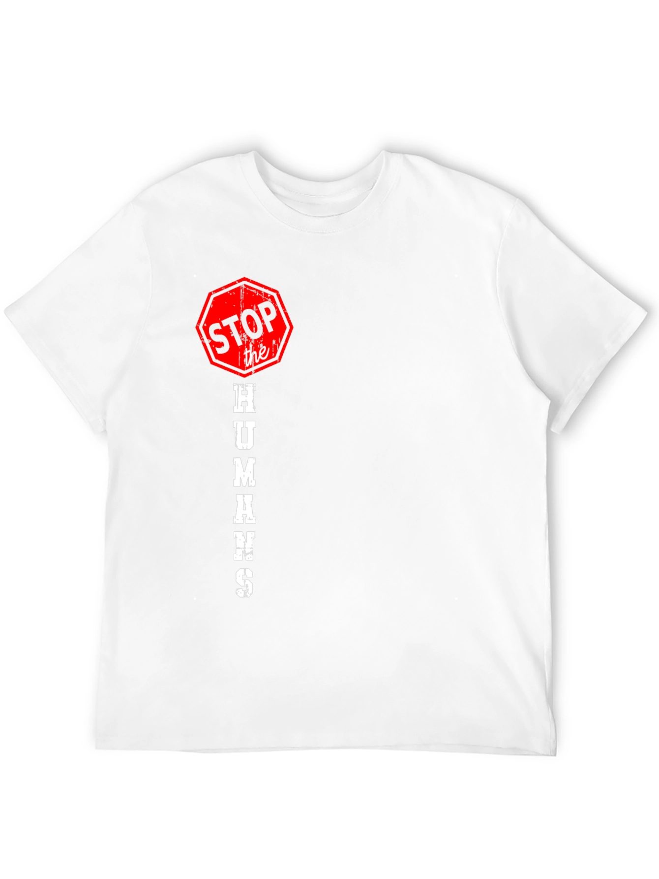 Black Stop the Humans T-Shirt view 12