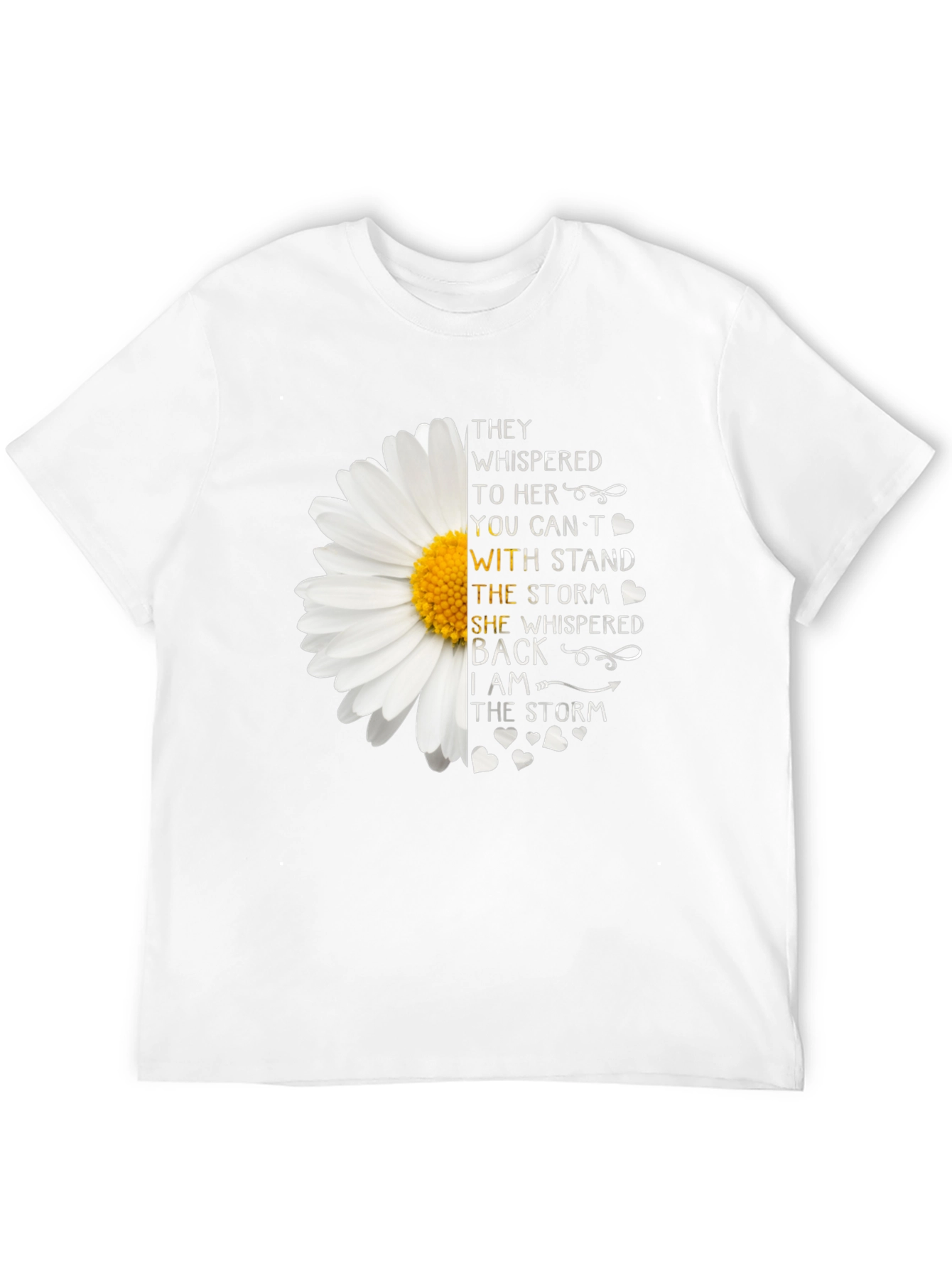 Black I Am The Storm T-Shirt - Motivational Flower Tee view 12