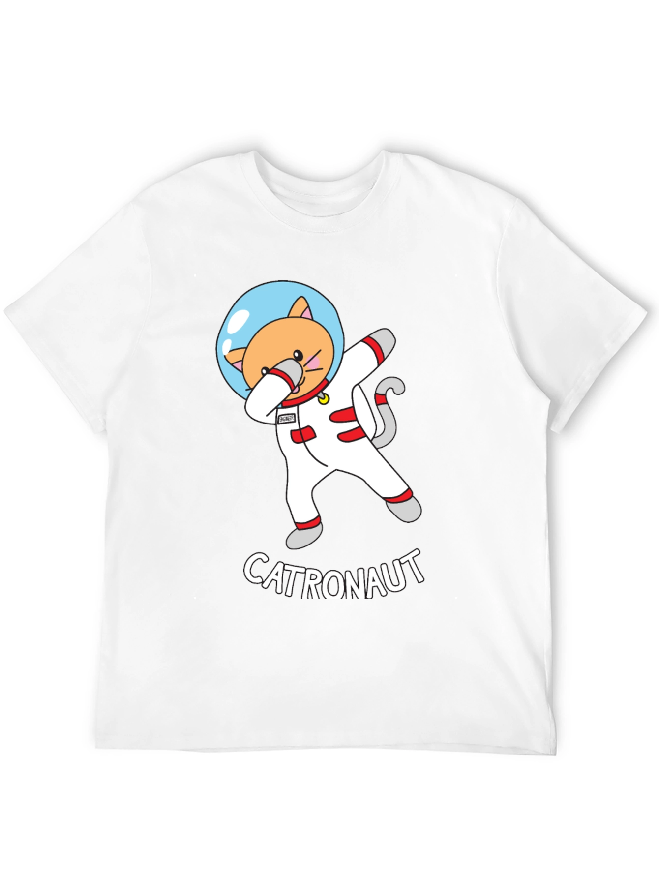 Black Catronaut T-Shirt - Dabbing Cat Astronaut Design view 12