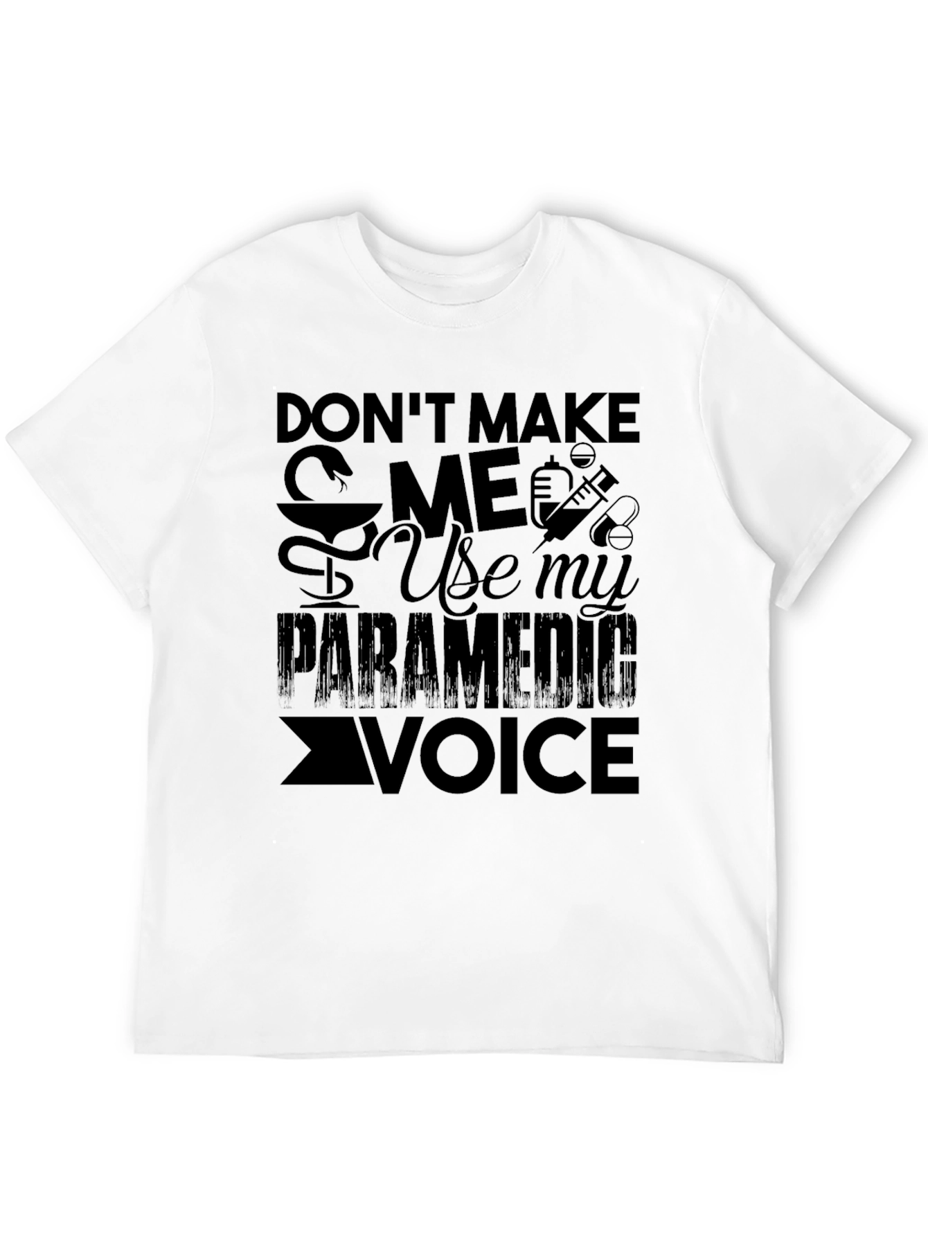 Black Paramedic Voice T-Shirt - Funny EMS Tee view 12