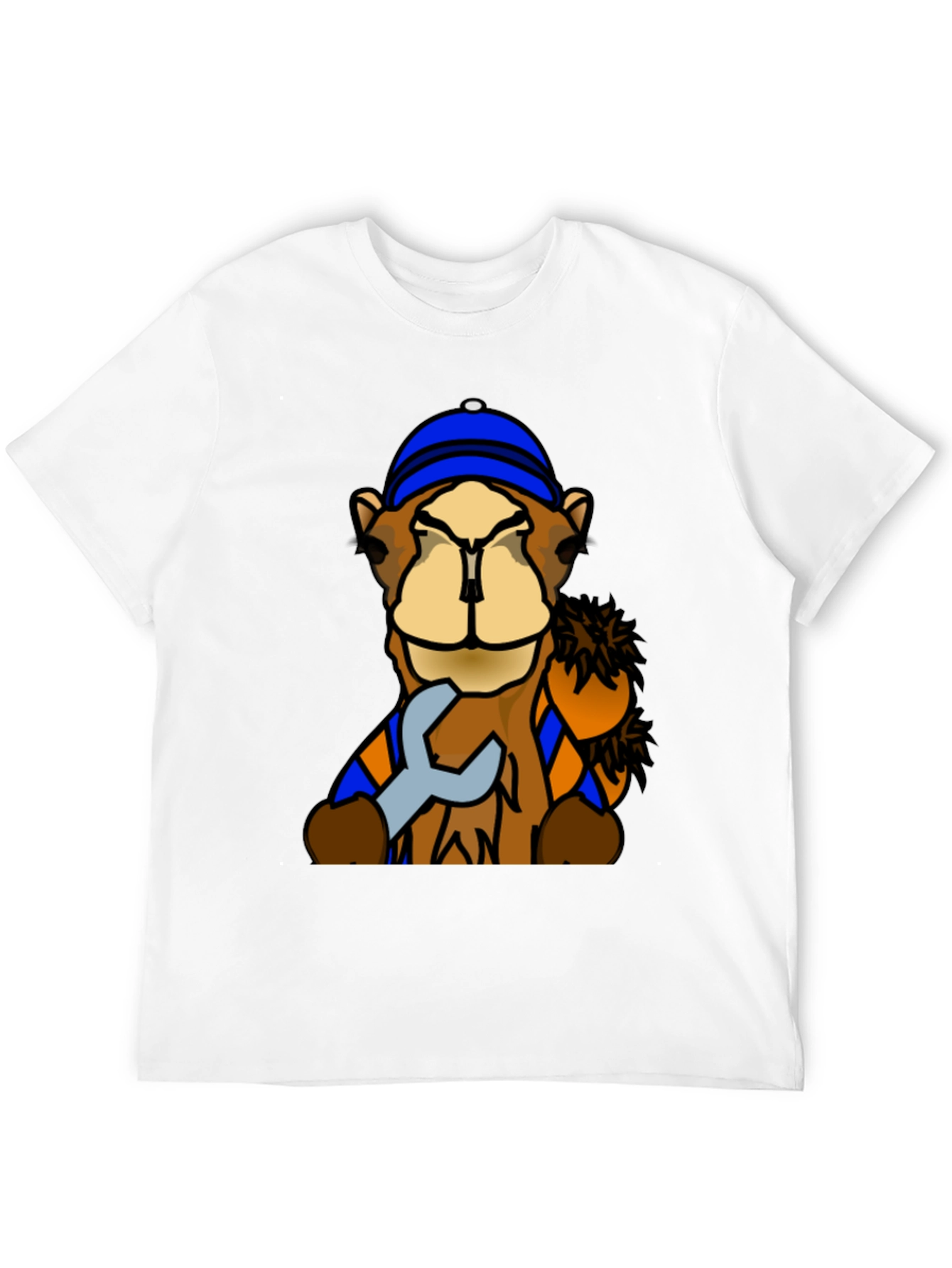 Black Camel Mechanic T-Shirt - Funny Cartoon Animal Tee view 12