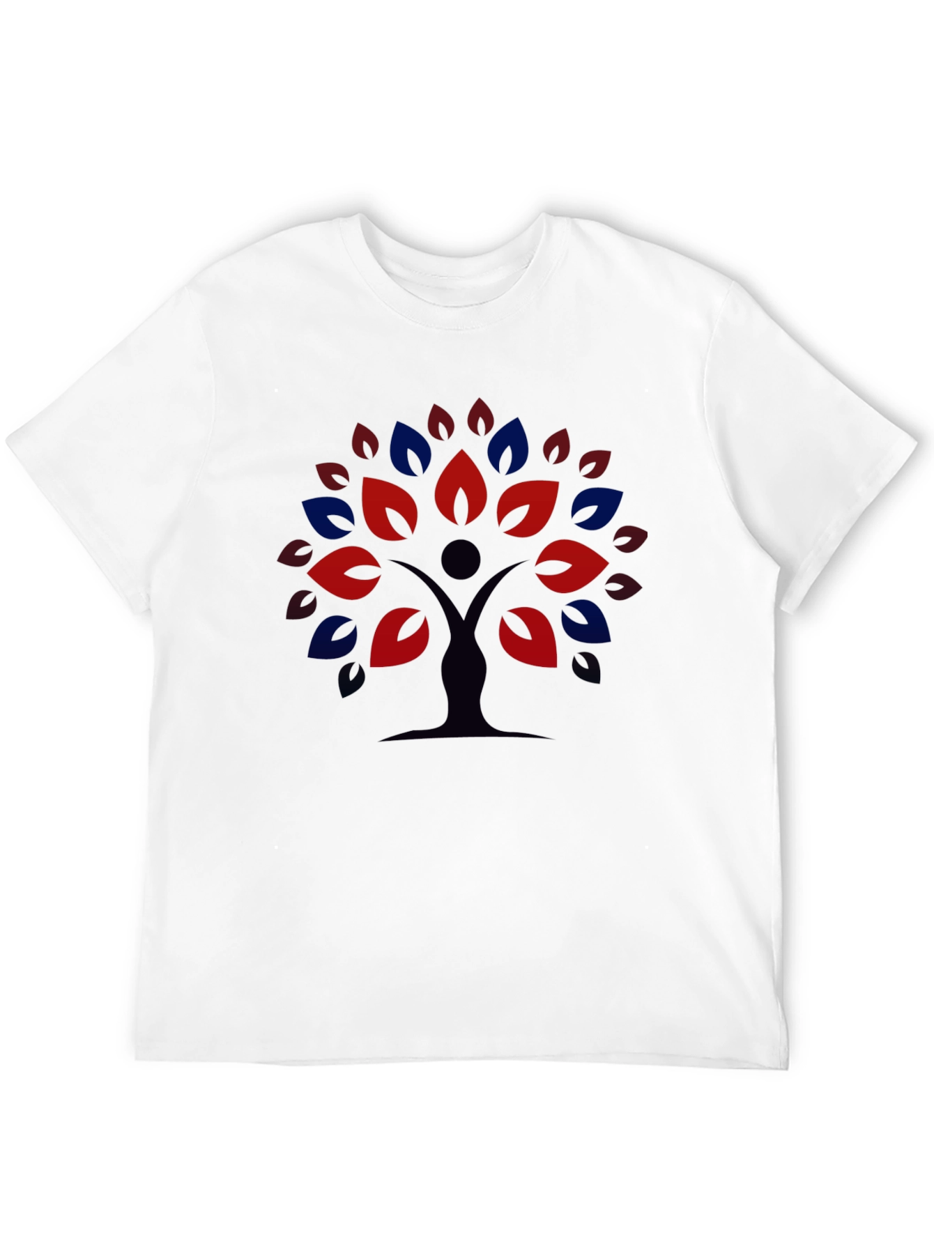 Black Nature Tree Graphic Tee - Black Unisex T-Shirt view 12