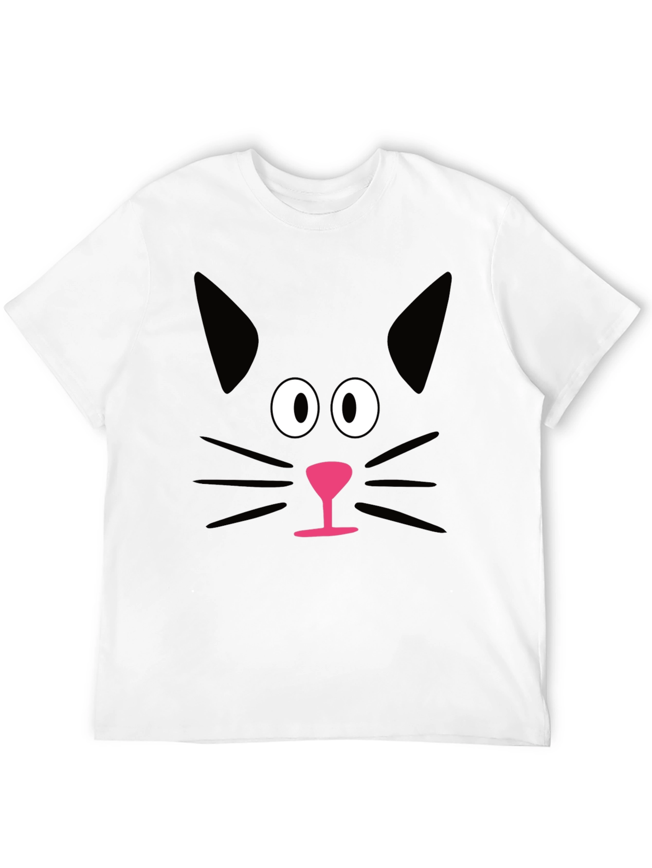 Black Funny Black Cat Face Graphic T-Shirt view 12