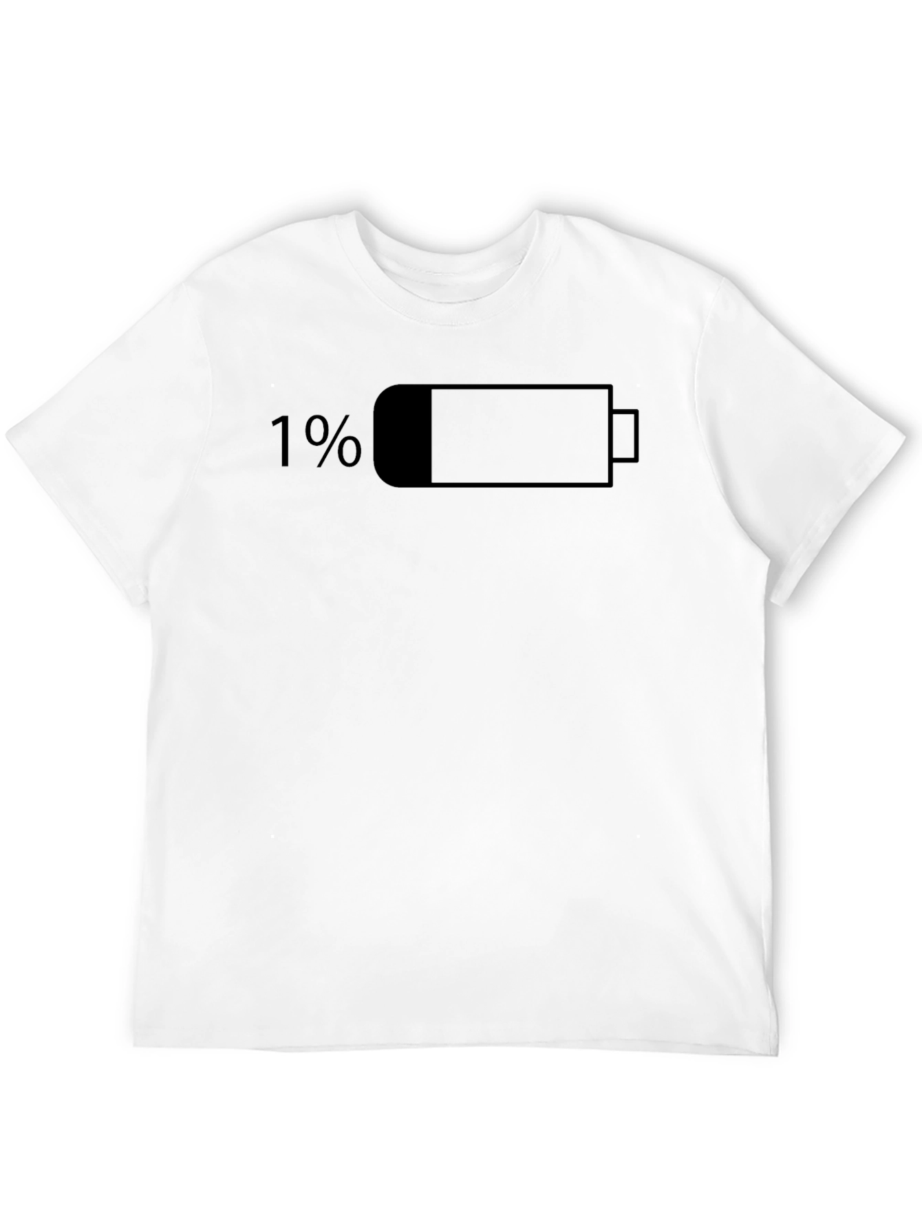 Black Low Battery Black T-Shirt view 12