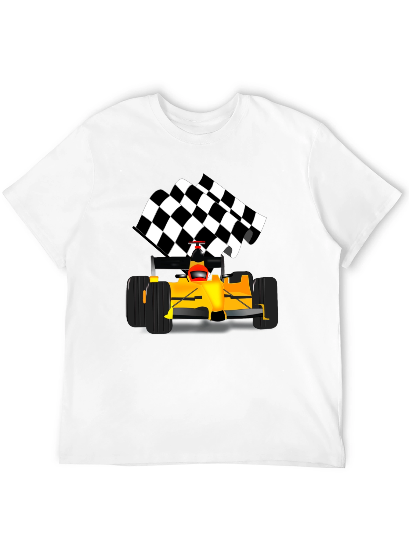 Black Formula Race Car T-Shirt view 12