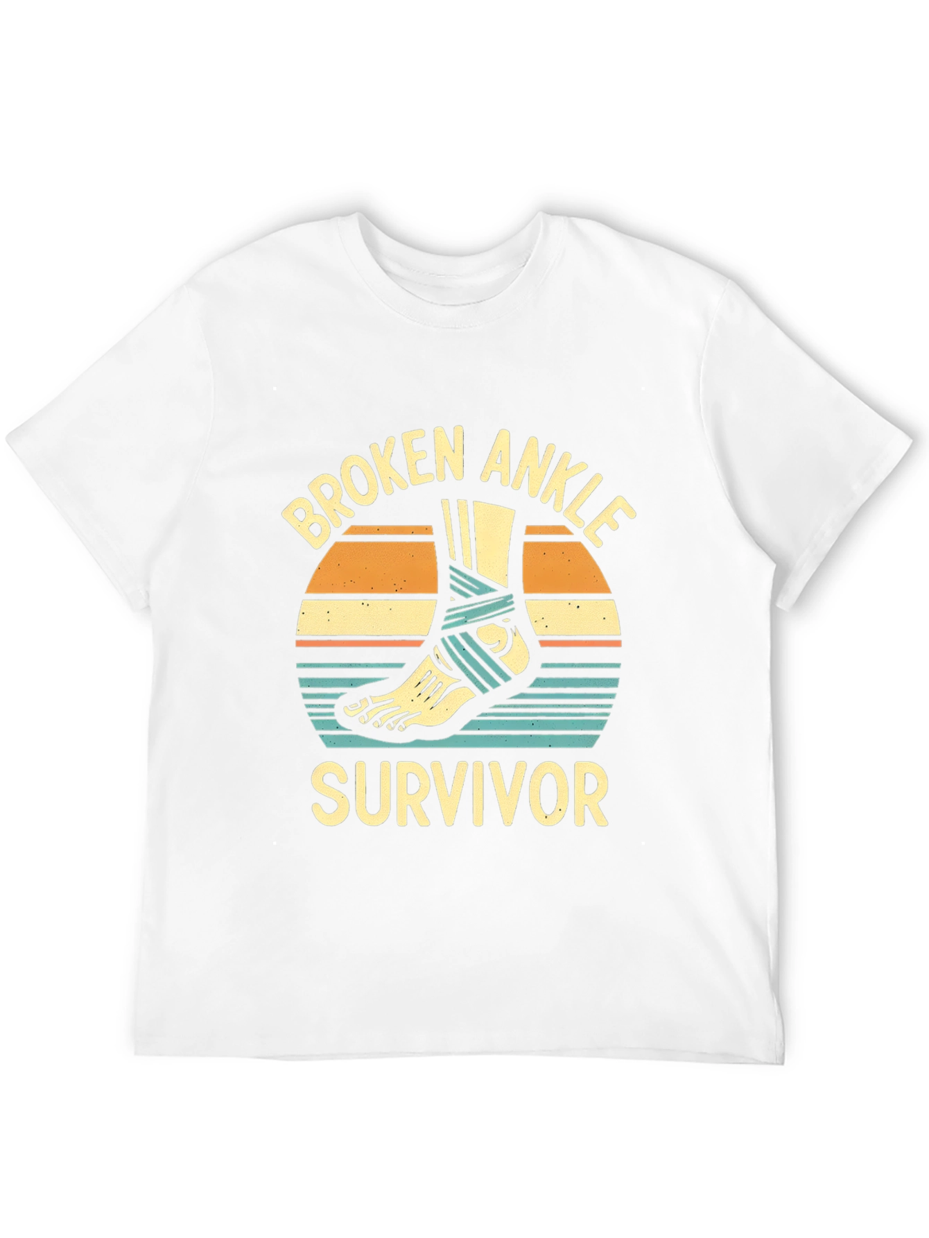 Black Broken Ankle Survivor Graphic T-Shirt view 12